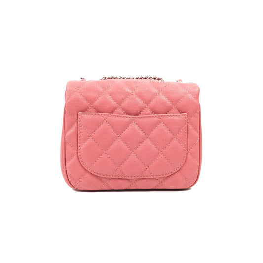 Chanel Caviar Quilted Small Urban Companion Flap Bag Pink Silver Hardware