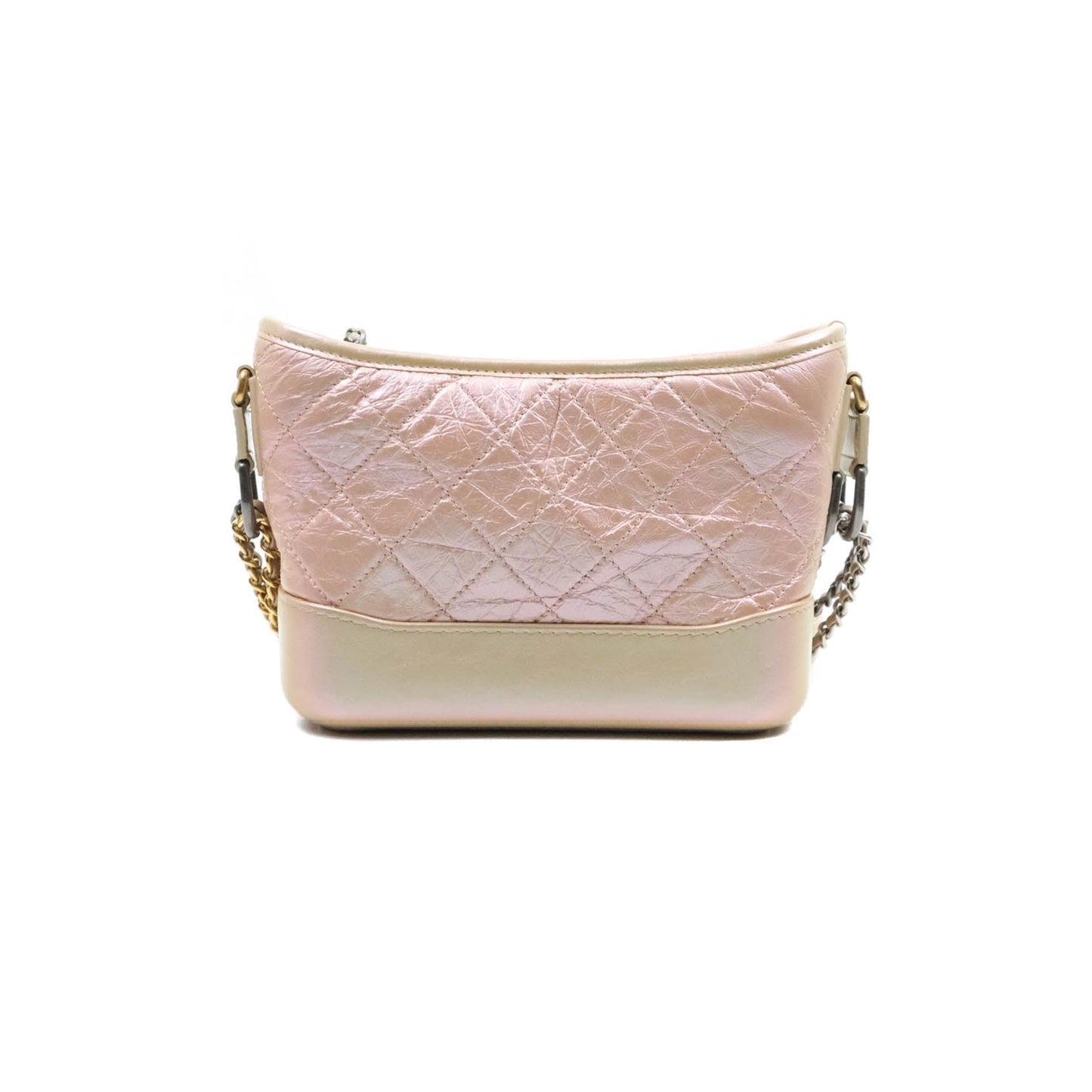 Chanel Small Gabrielle Hobo Iridescent Pink Aged Calfskin Mixed Hardware