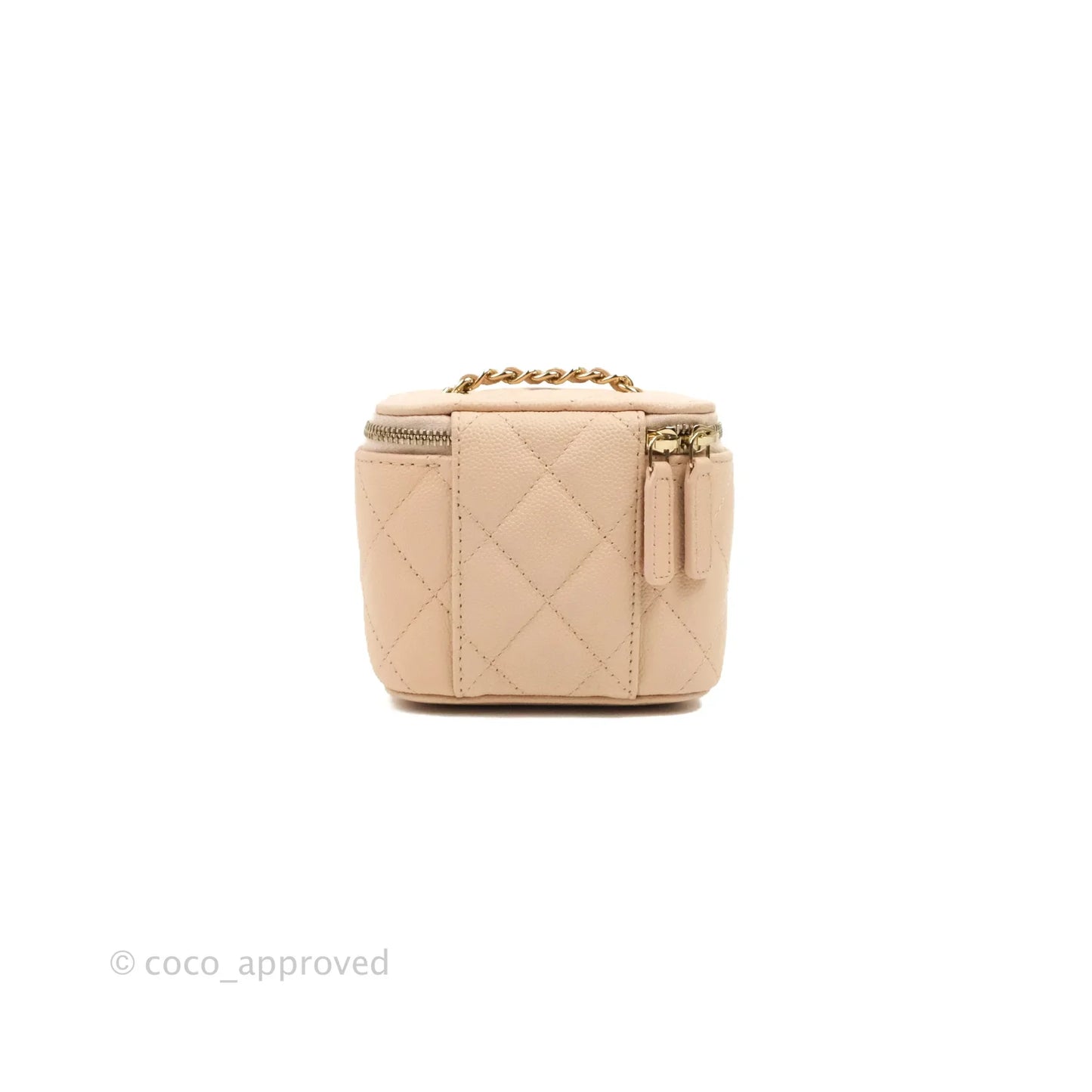 Chanel Mini Vanity With Chain Rose Clair Pink Caviar Gold Hardware