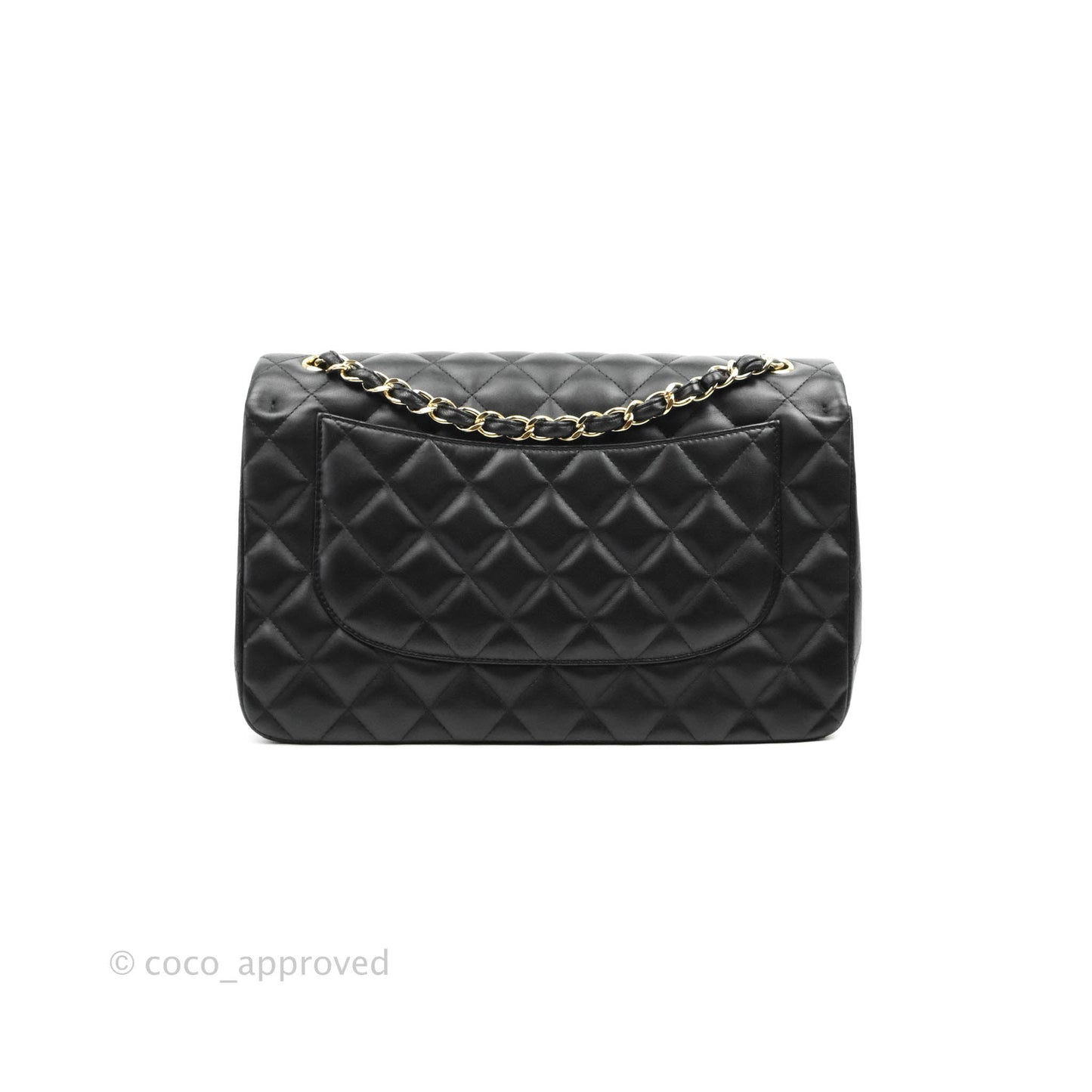 Chanel Jumbo Double Flap Black Lambskin Gold Hardware