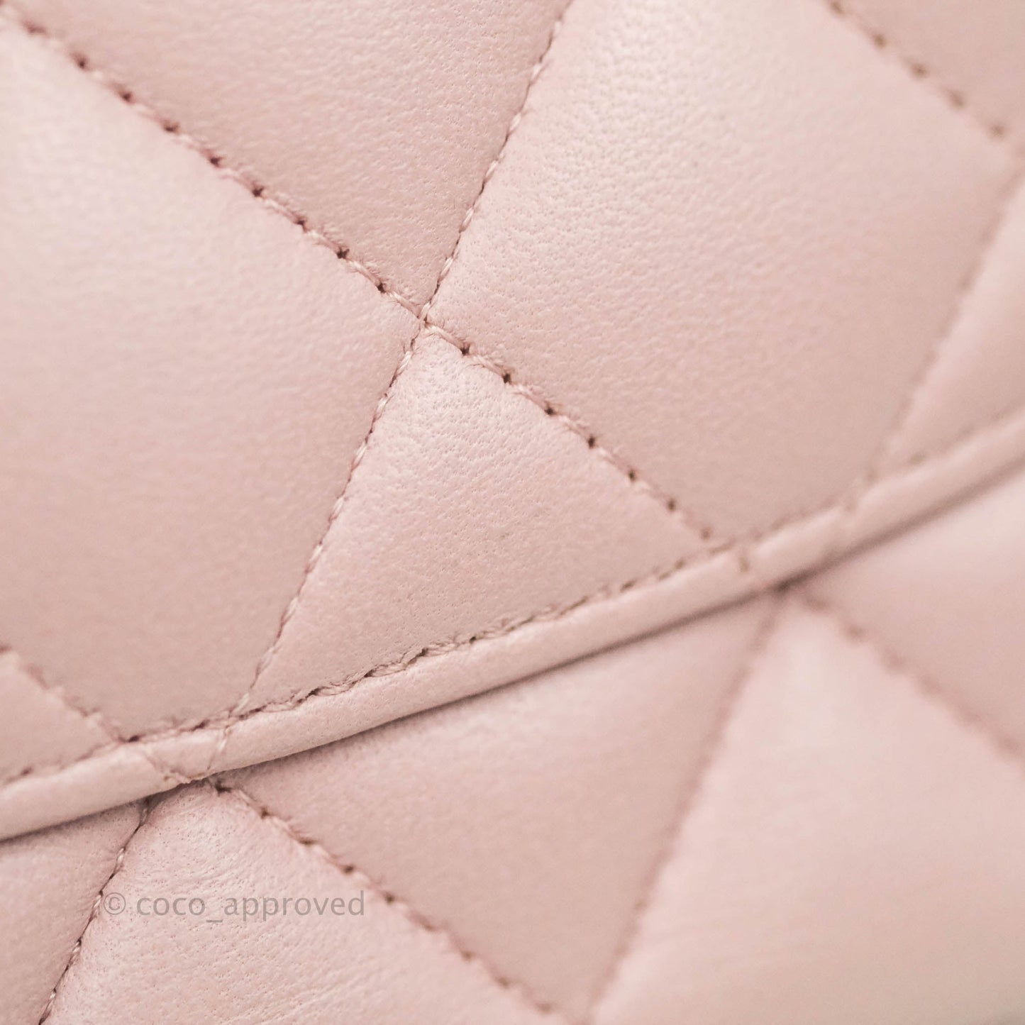 Chanel Top Handle Mini Rectangular Flap Bag Light Pink Lambskin Gold Hardware 22P