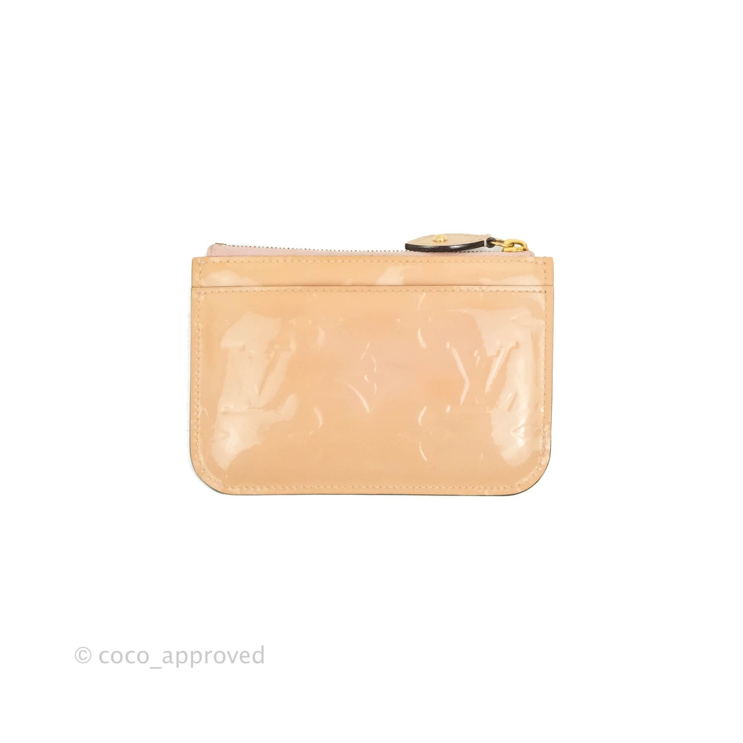 Louis Vuitton Pink Patent Key Pouch Gold Hardware