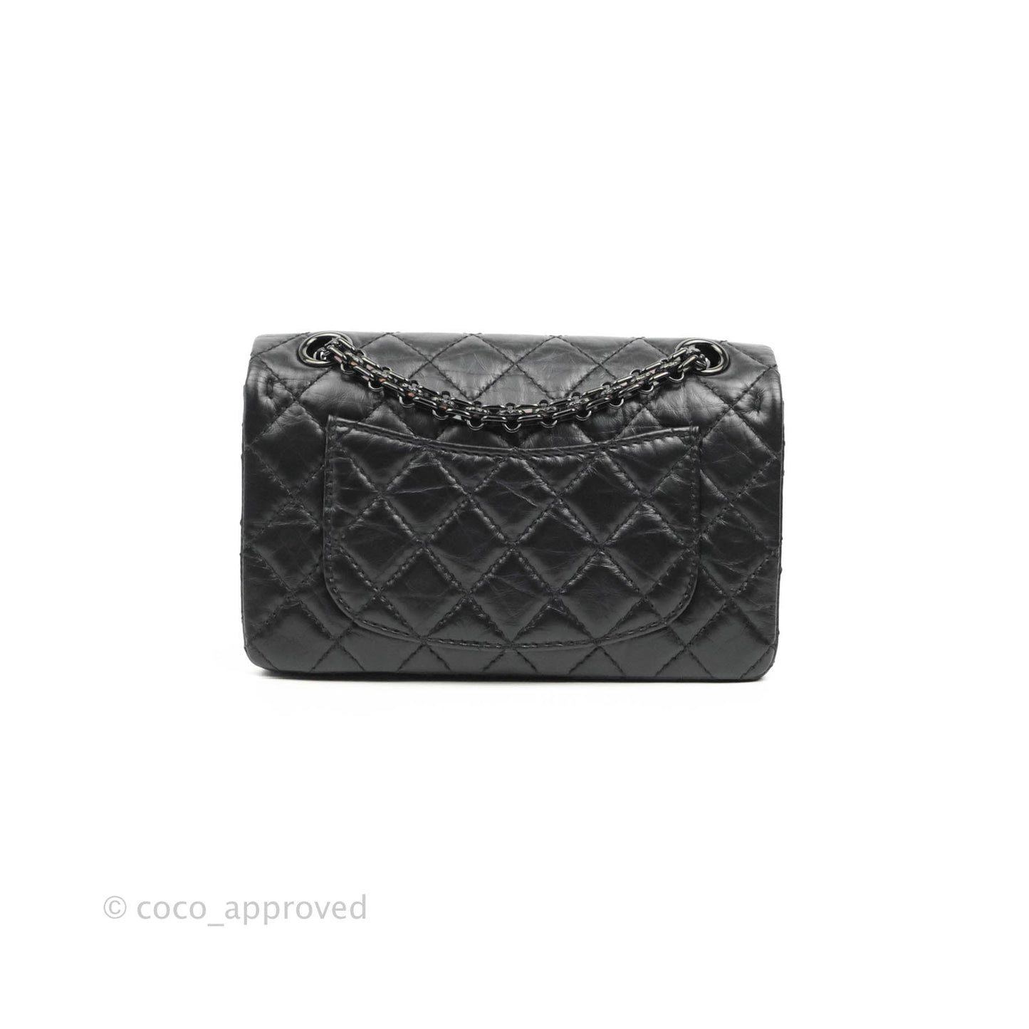 Chanel Mini Reissue 224 So Black Aged Calfskin Black Hardware