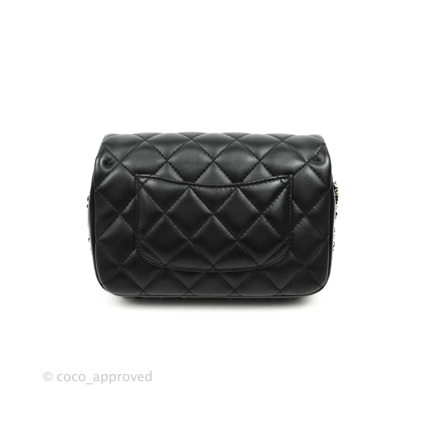 Chanel Quilted Small My Precious Flap Black Lambskin Gold Hardware