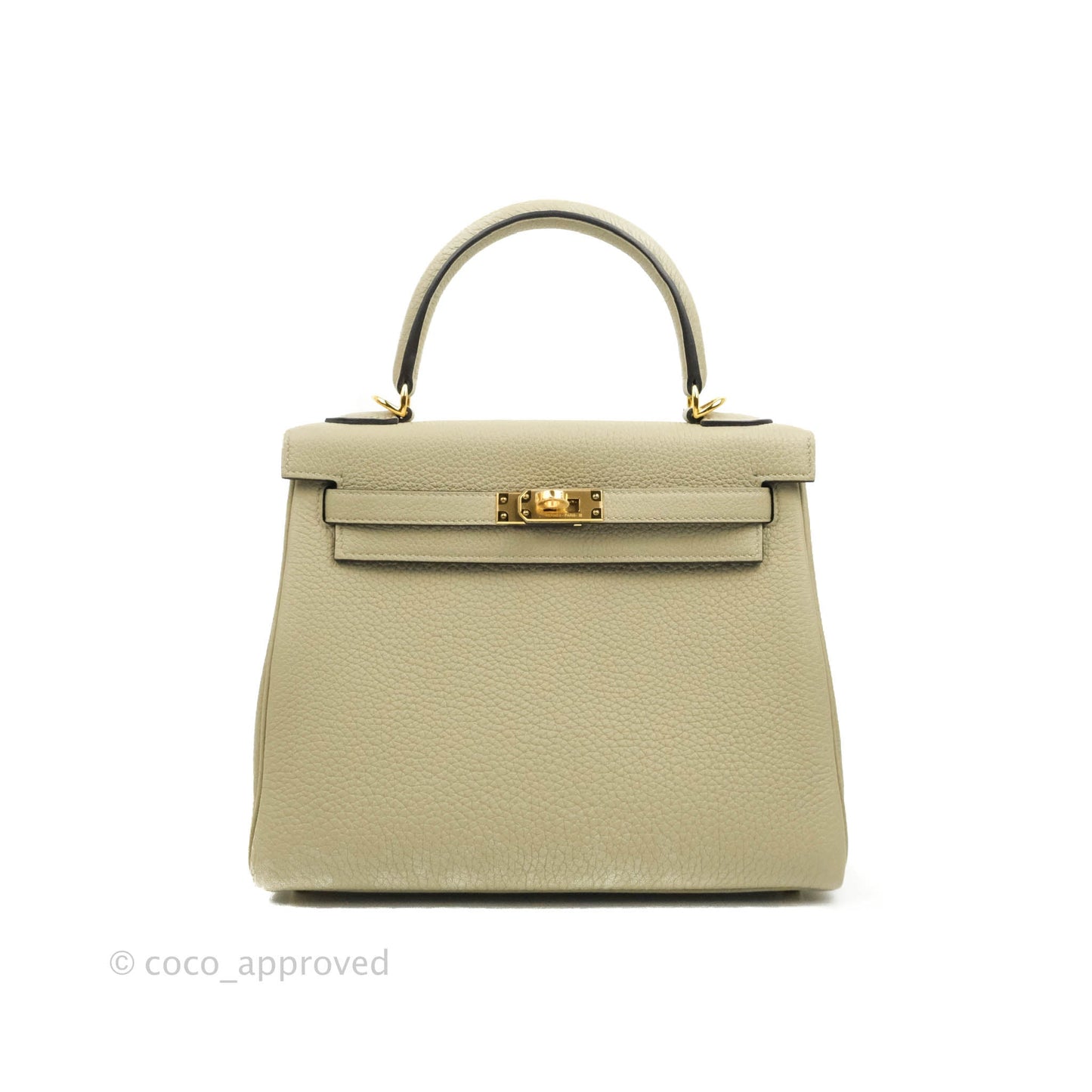 [DM to purchase] Hermès Retourne Taurillon Kelly 25 Sauge Togo Gold Hardware