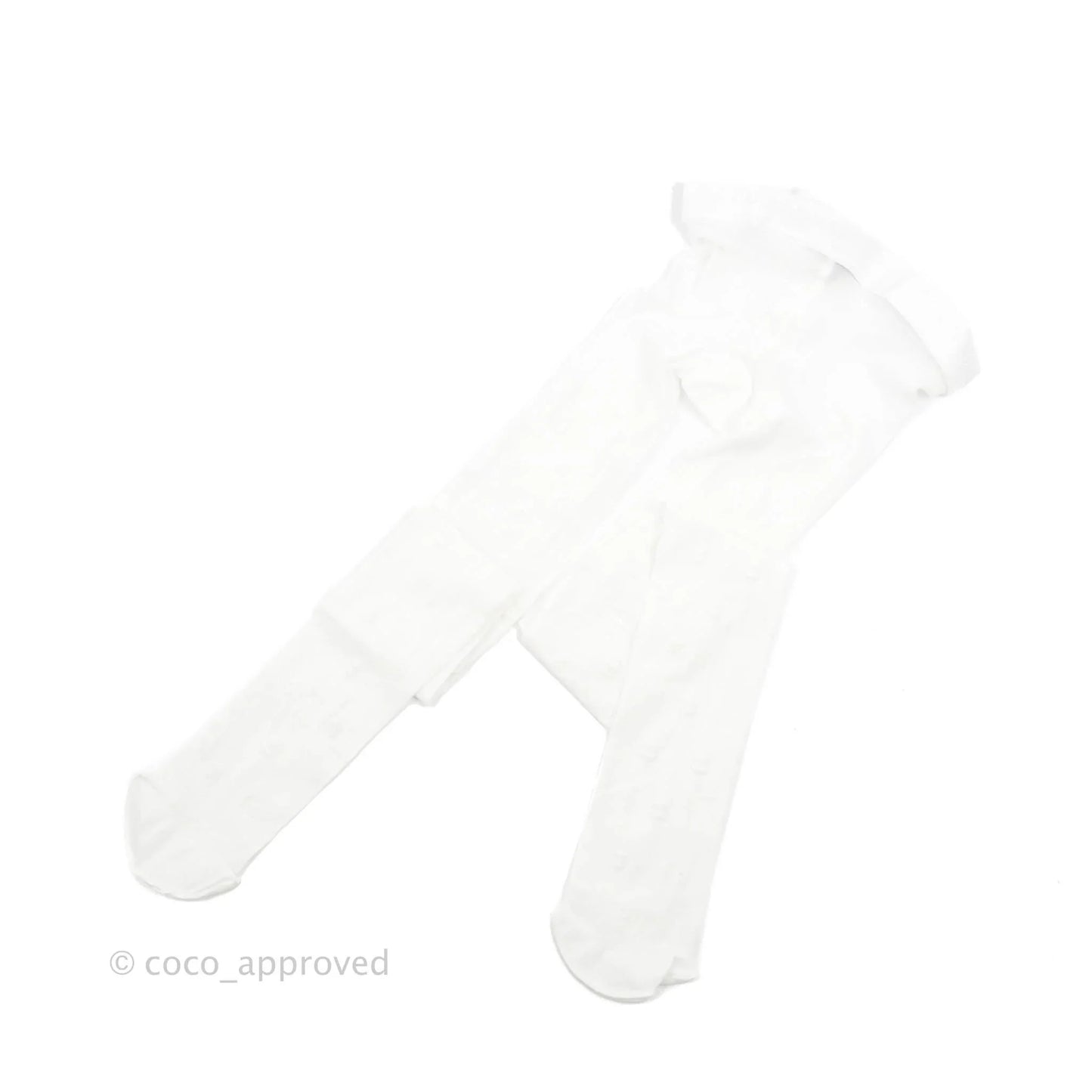 Chanel White Tights with CC Logo Size S