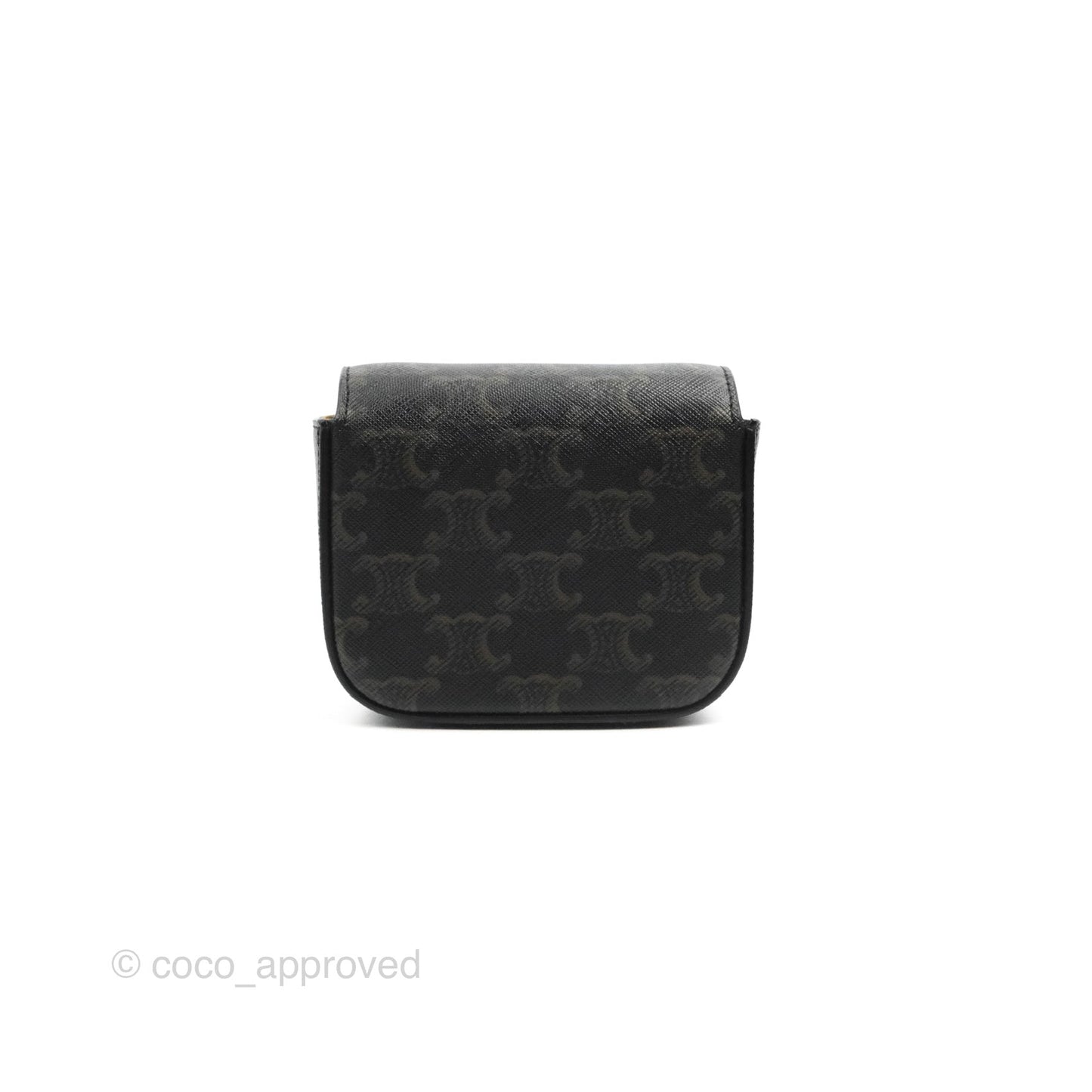 Celine Mini Triomphe Canvas Tan Calfskin