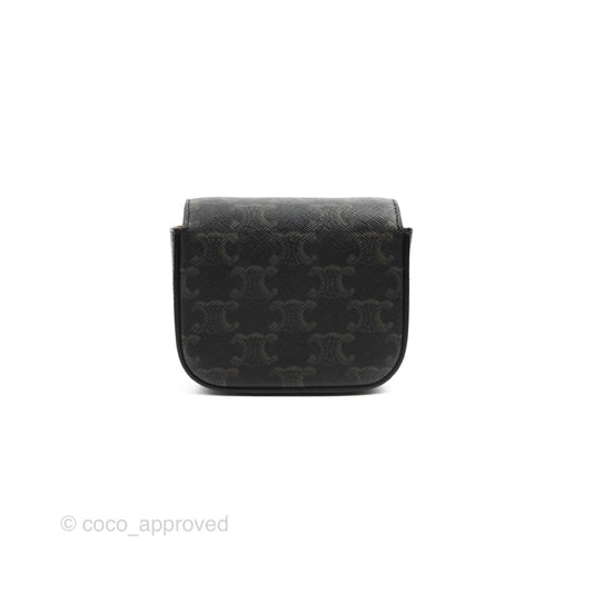 Celine Mini Triomphe Canvas Tan Calfskin