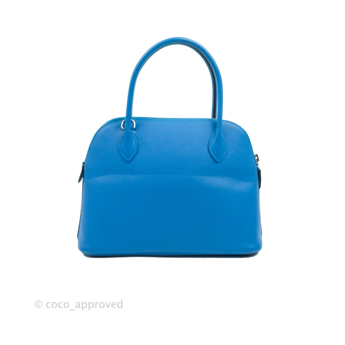 Hermès Bolide 27 Blue Epsom Silver Hardware