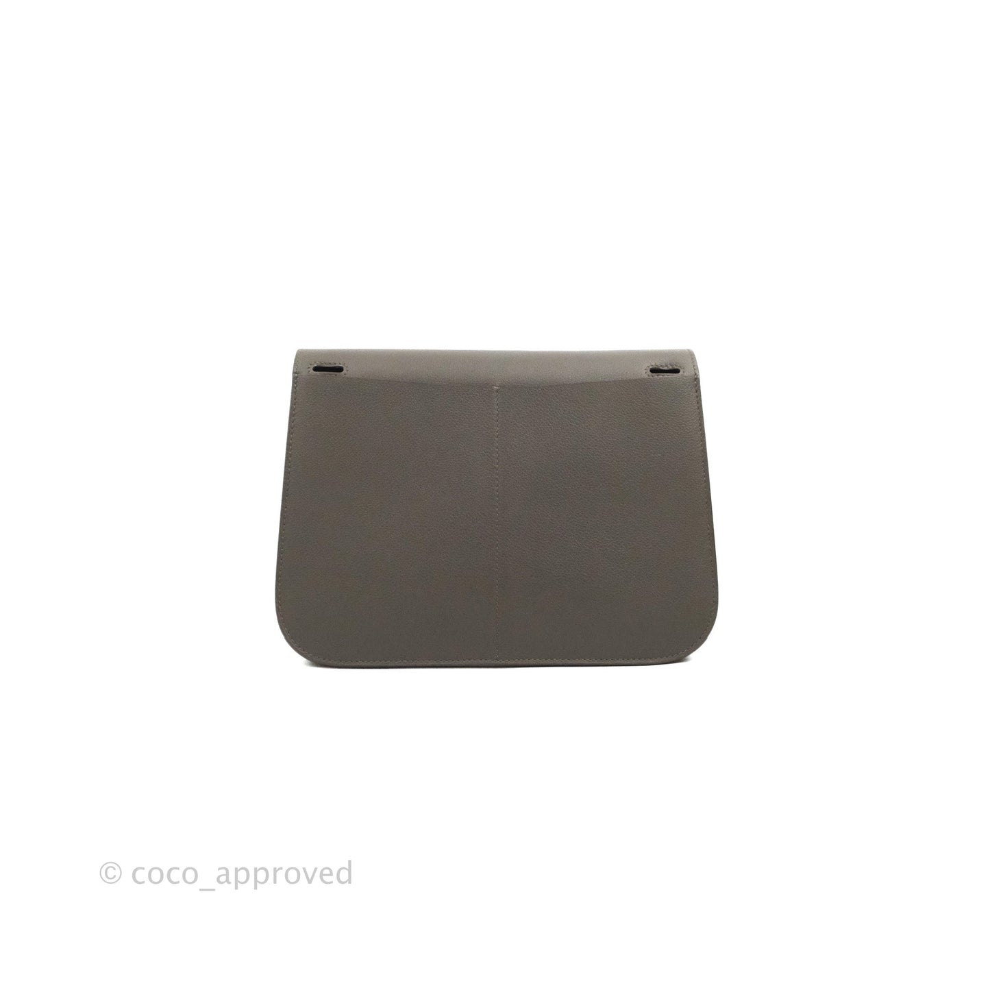 Hermès Halzan 25 Gris Etain Evercolor Palladium Hardware