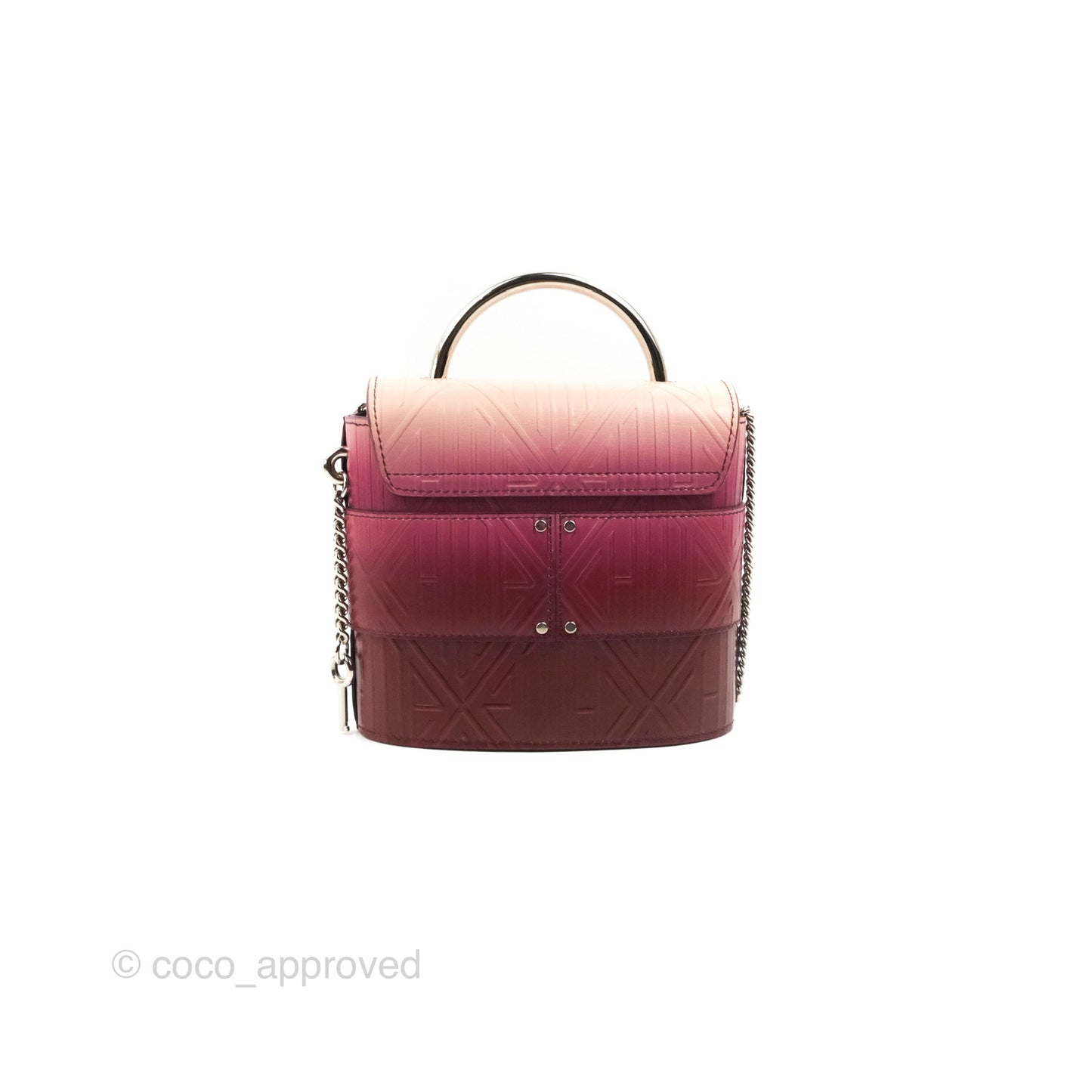 Chloé Small Aby Lock Chain Bag Brown/Purple Embossed Calfskin