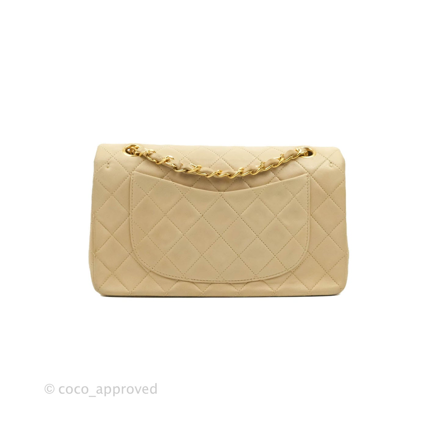 Chanel Classic Vintage Small Flap Beige Lambskin 24K Gold Hardware