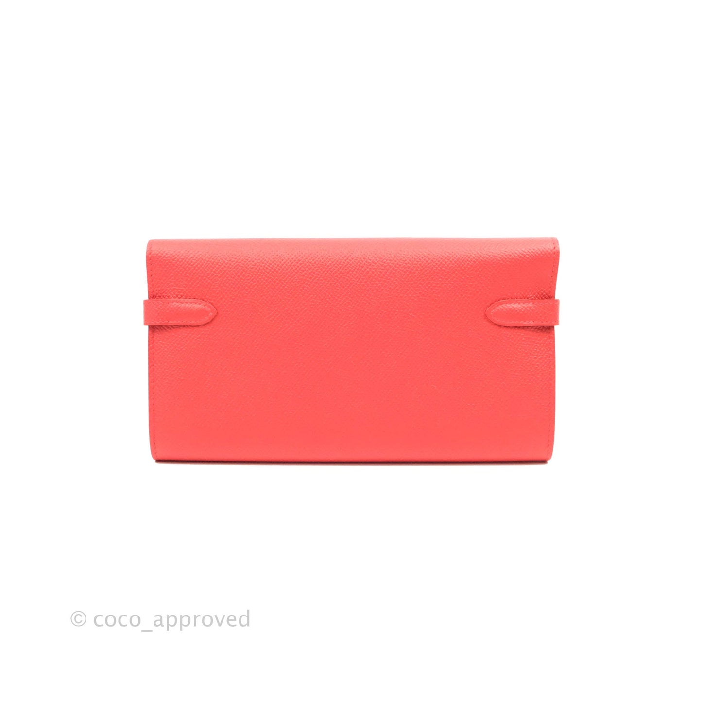 Hermès Kelly Wallet Red Epsom Palladium Hardware