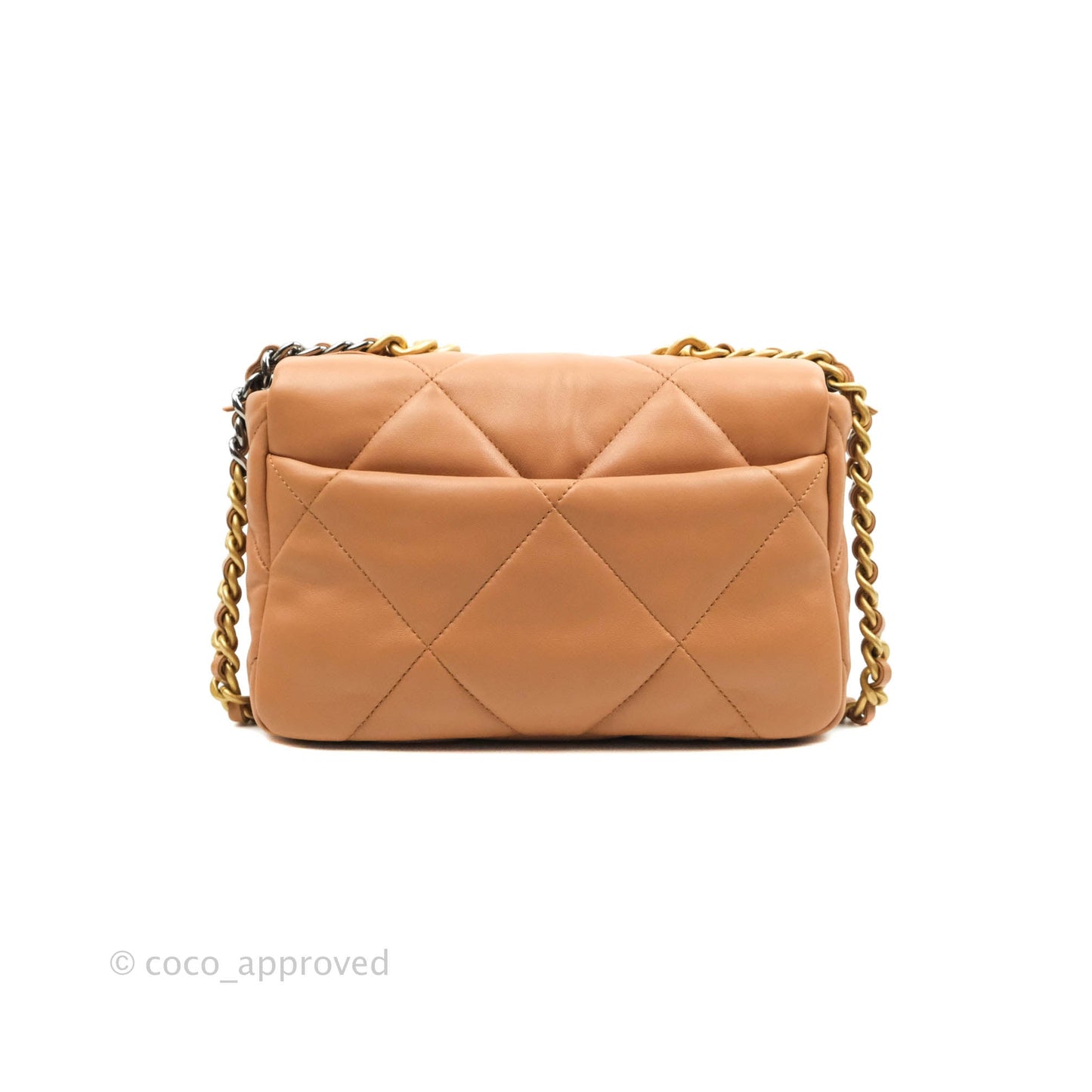 Chanel 19 Small Caramel Dark Beige Lambskin Mixed Hardware 21K