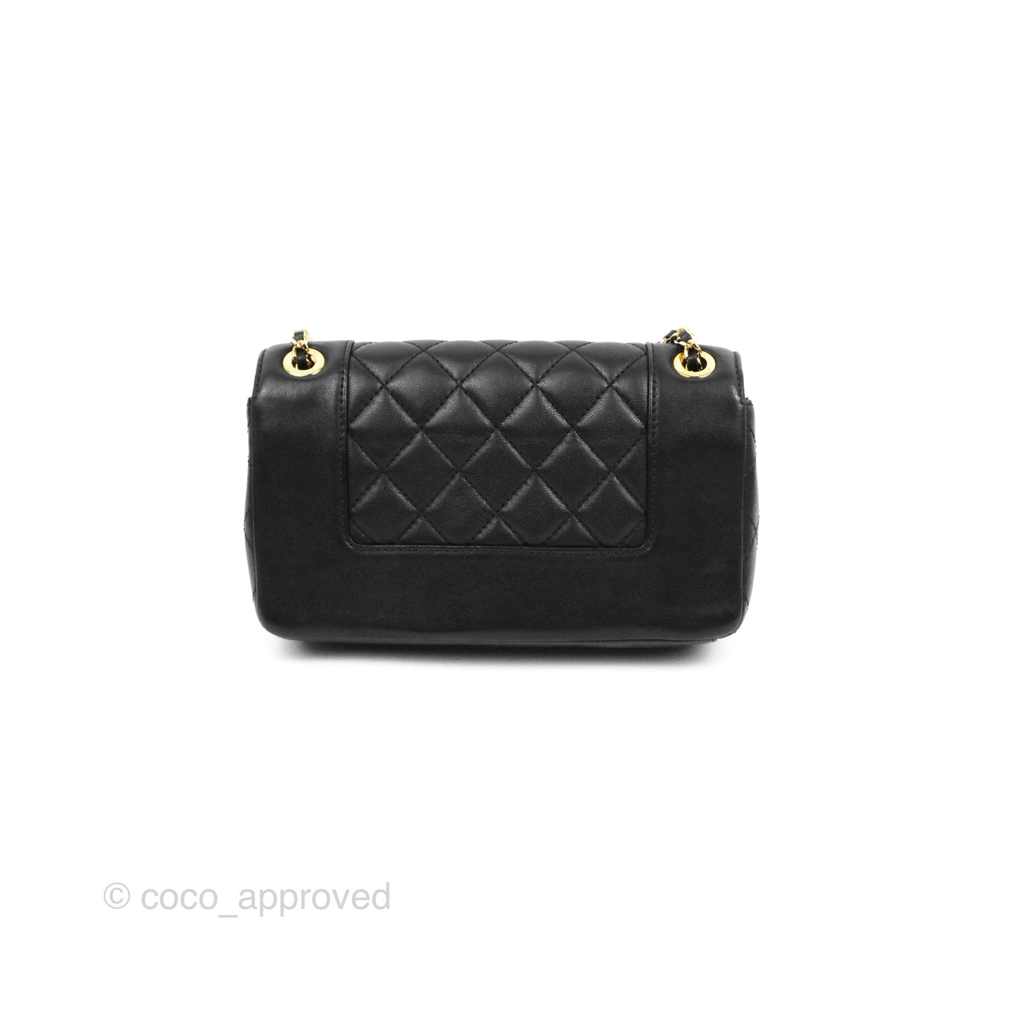 Chanel Small Vintage Mademoiselle Flap Black Sheepskin Gold Hardware