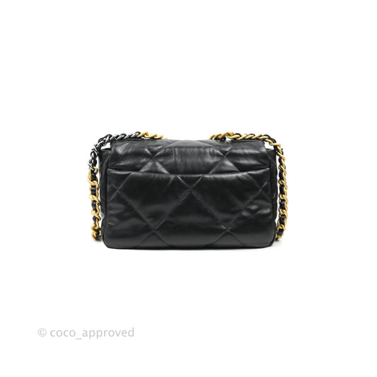 Chanel 19 Small Black Goatskin Mixed Hardware 20S