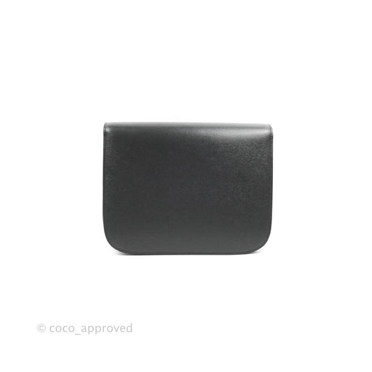 Celine Medium Classic Box Flap Dark Grey Liege Calfskin