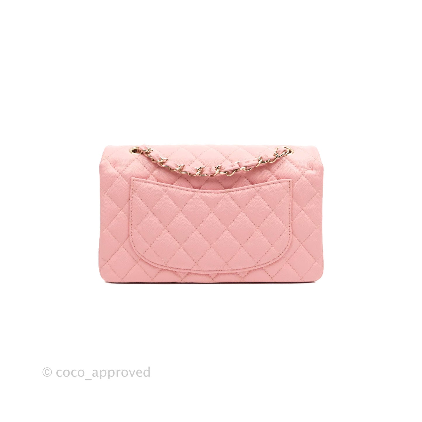 Chanel Small Classic Quilted Flap Pink Caviar Gold Hardware 22C
