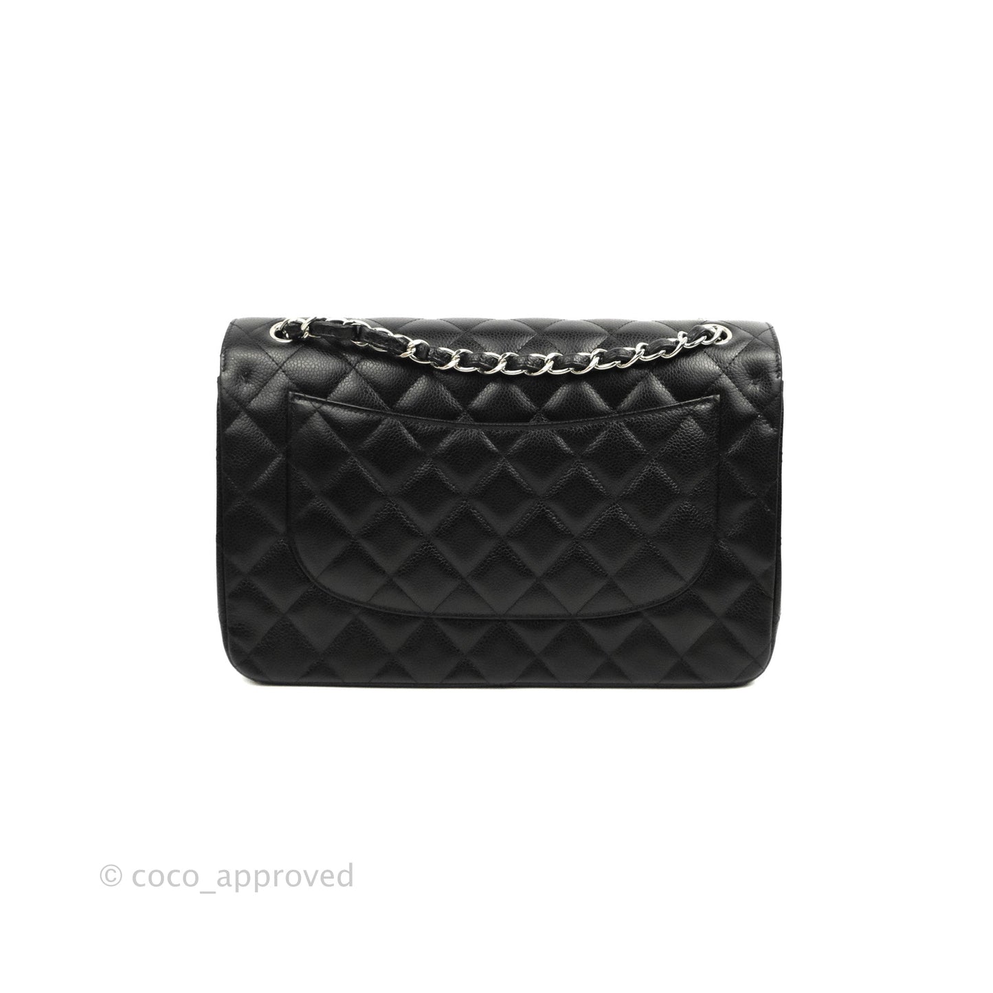 Chanel Jumbo Double Flap Black Caviar Silver Hardware⁣⁣