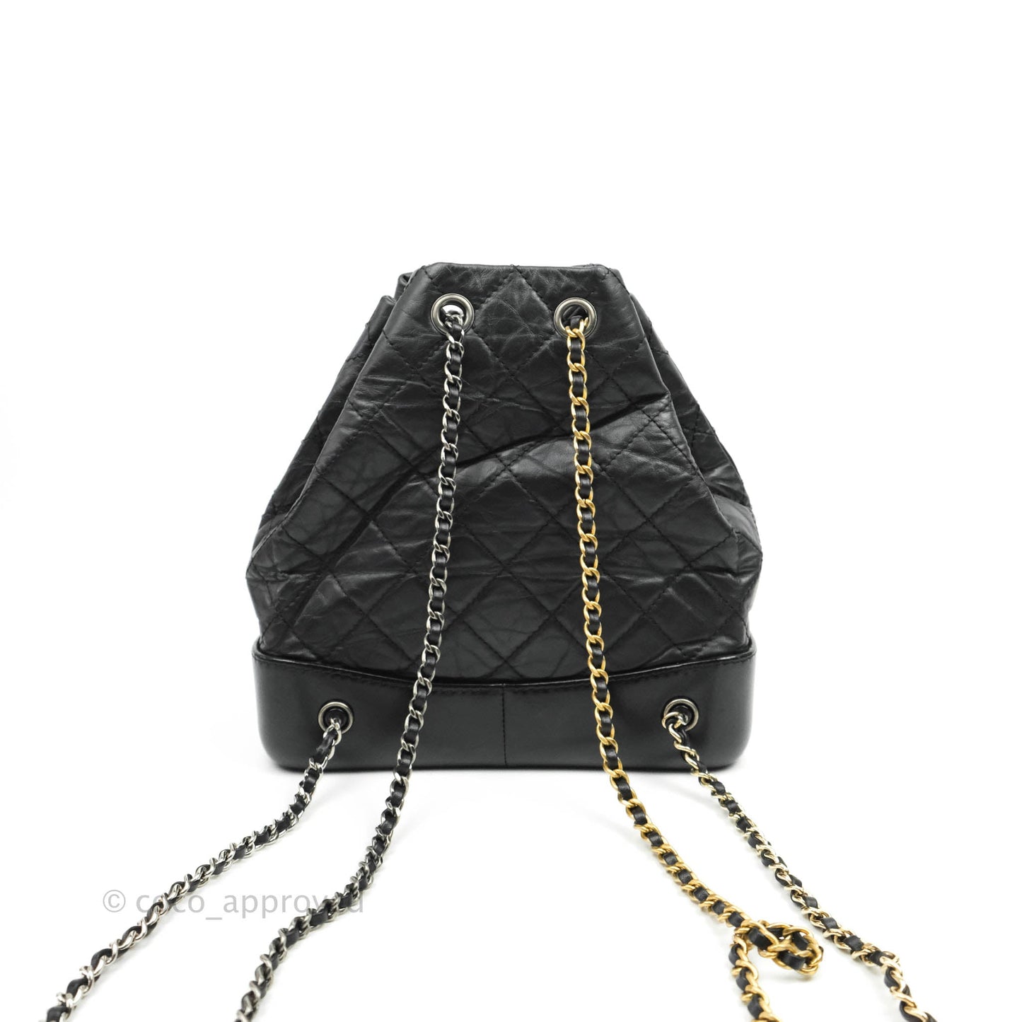 Chanel Small Gabrielle Backpack Black Aged Calfskin