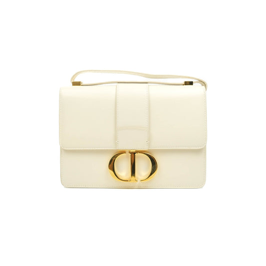 Dior Montaigne 30 Ivory Box Calfskin Gold Hardware