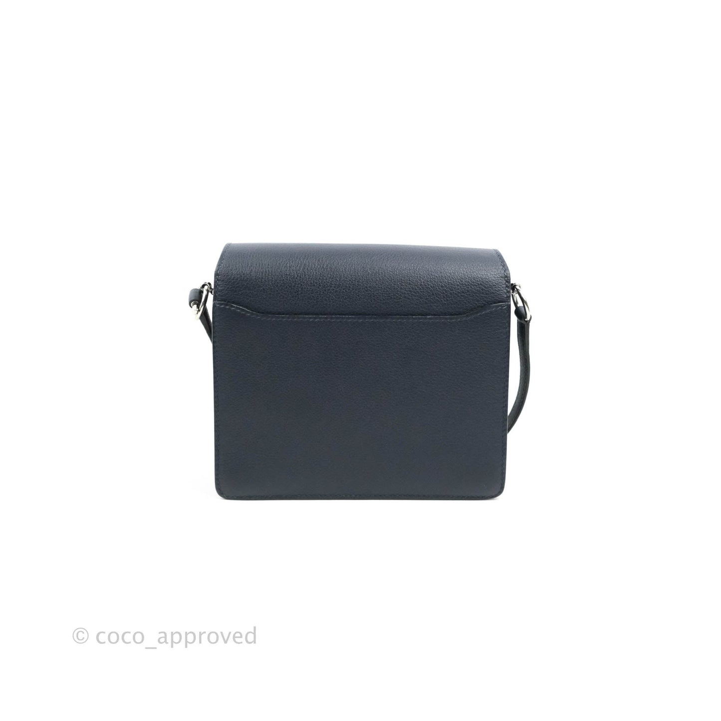Hermès Roulis Mini 18 Bleu Nuit Evercolor Palladium Hardware