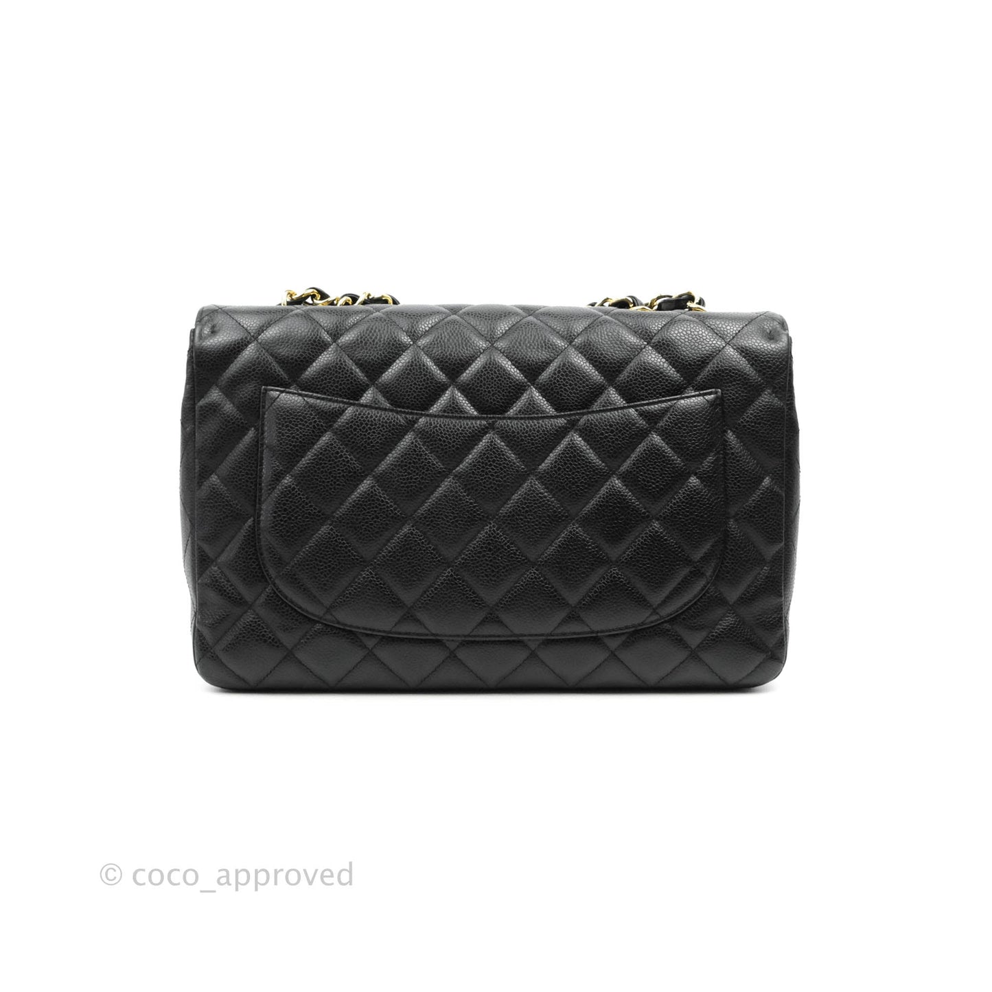 Chanel Jumbo Single Flap Black Caviar Gold Hardware⁣⁣