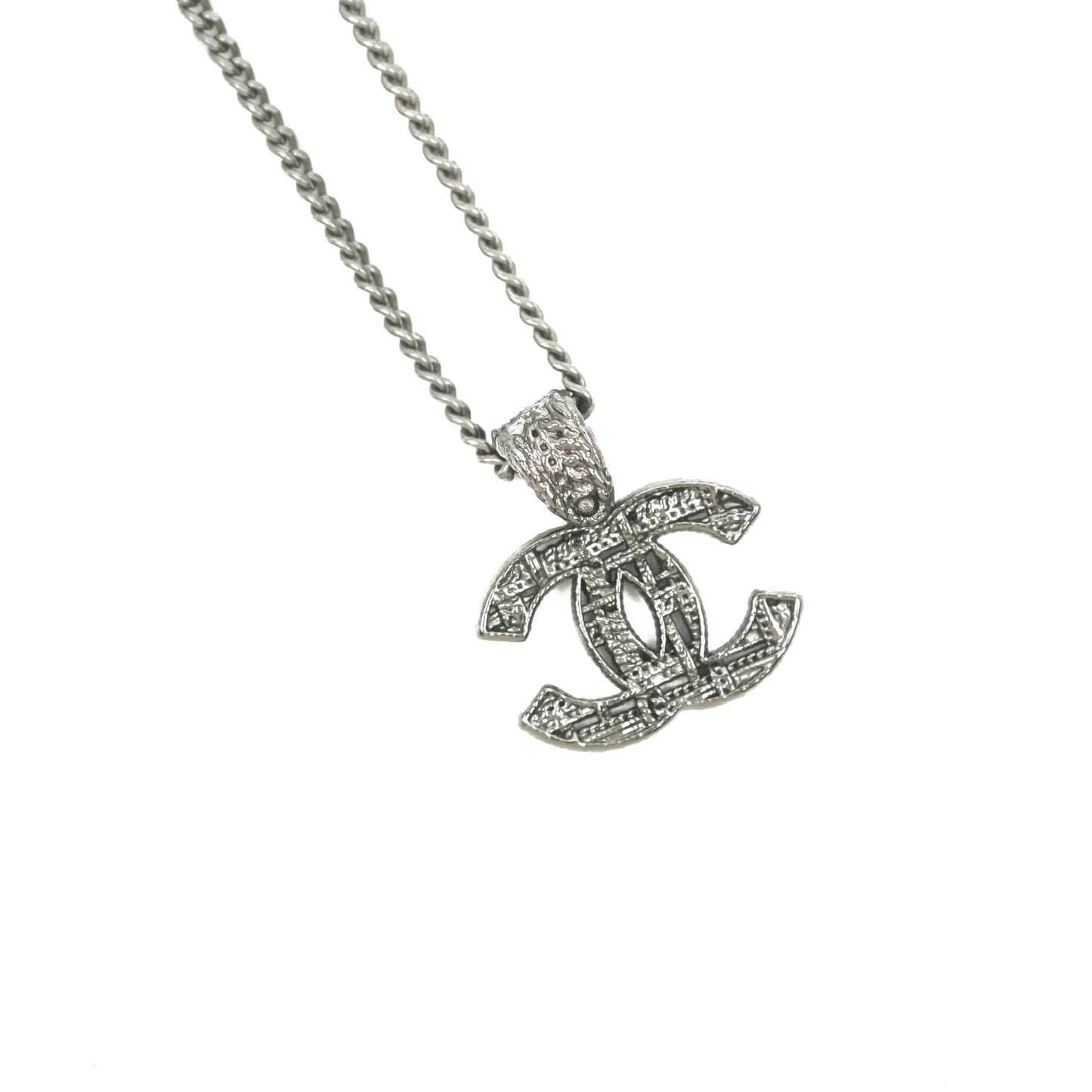 Chanel CC Necklace Ruthenium Hardware 13B