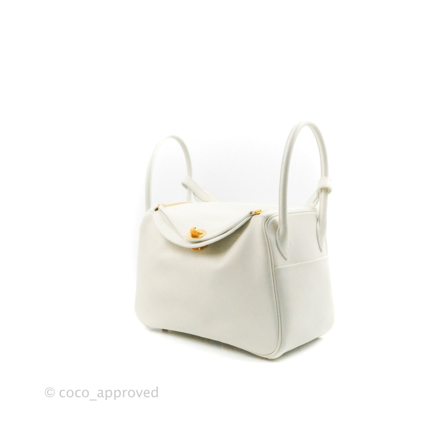 Hermès Lindy 26 Evercolor Blanc Gold Hardware