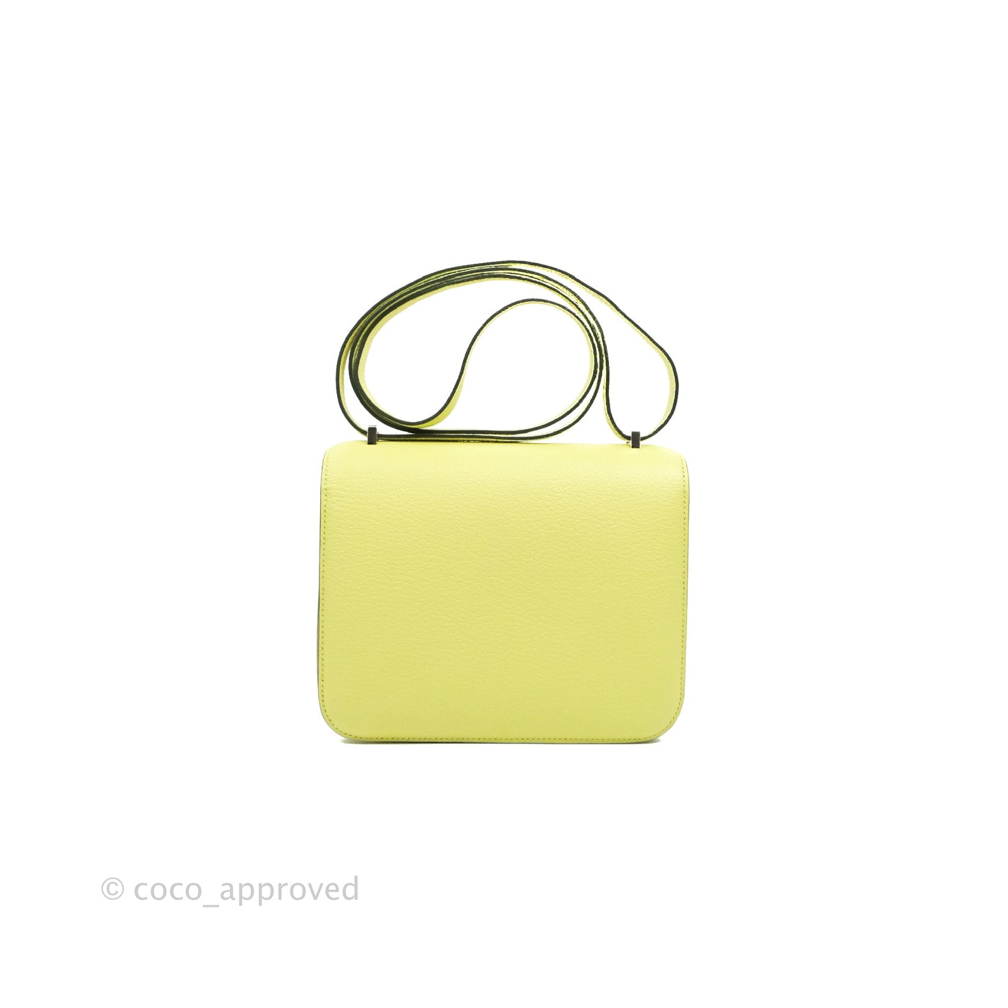 Hermès Constance Mini 18cm R9 Jaune Bourgeon Chevre Mysore Palladium Hardware