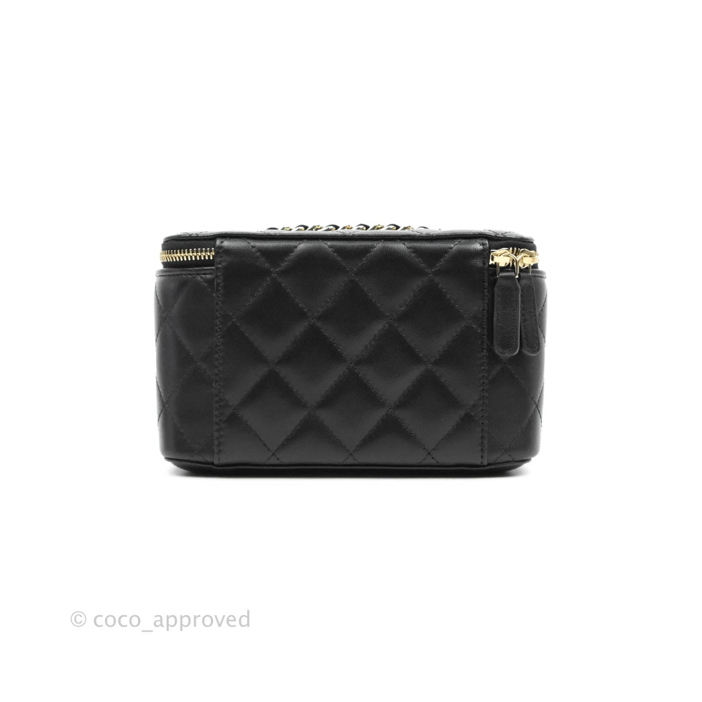 Chanel Vanity with Classic Chain Black Lambskin Gold Hardware