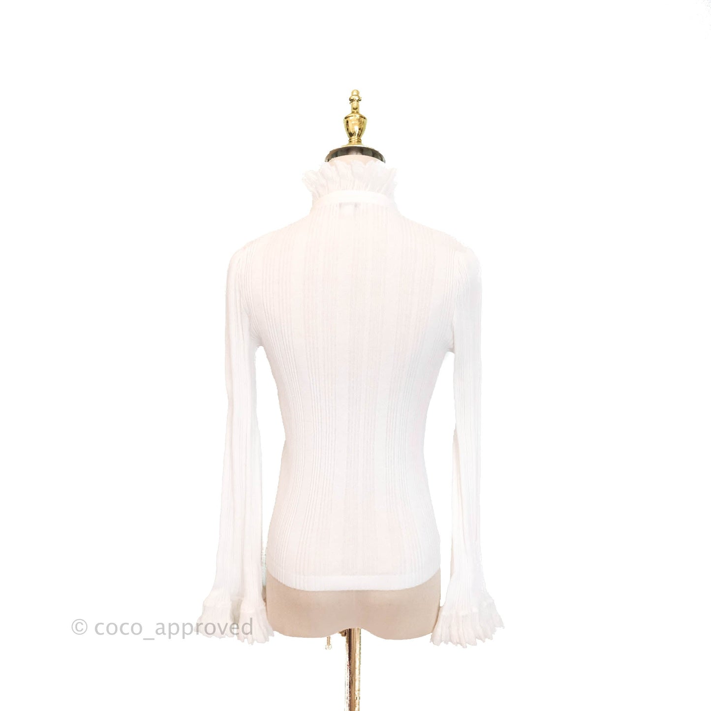 Chanel White Shirt Top Size 34