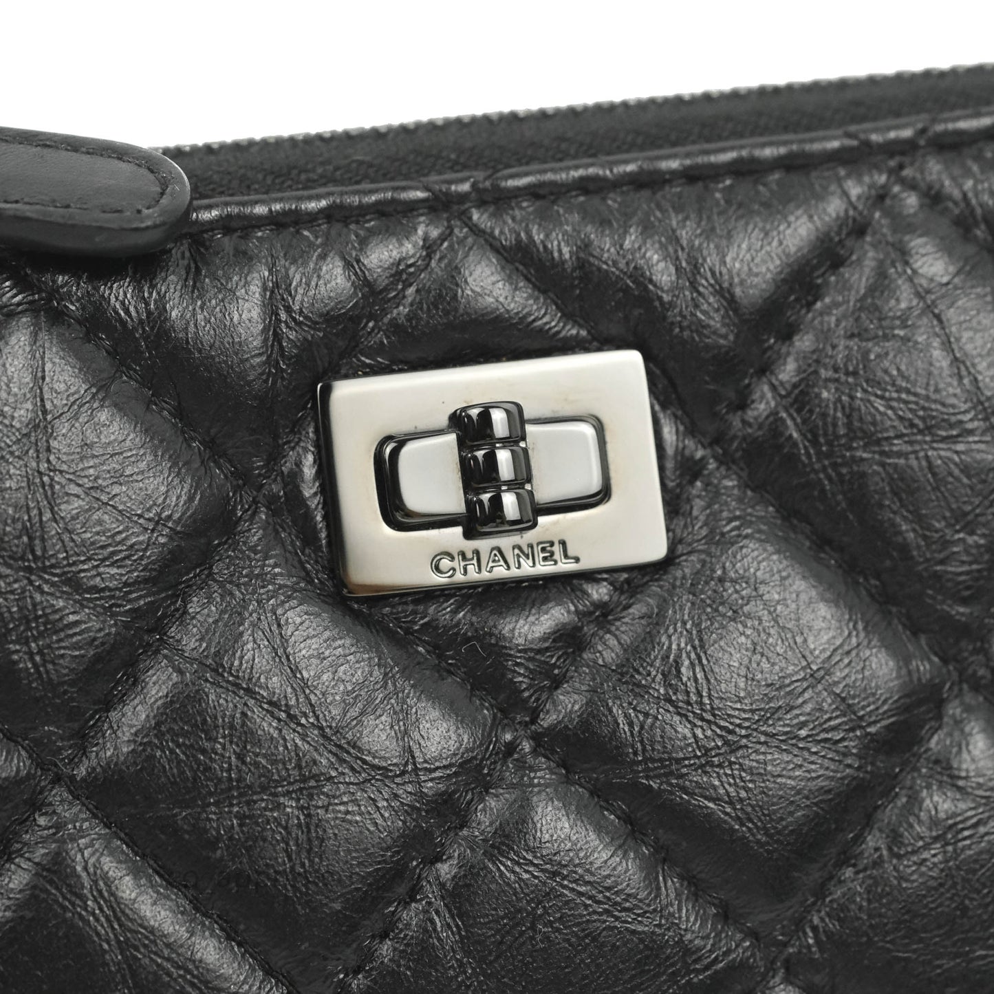 Chanel Quilted Mini Reissue O Case So Black Aged Calfskin