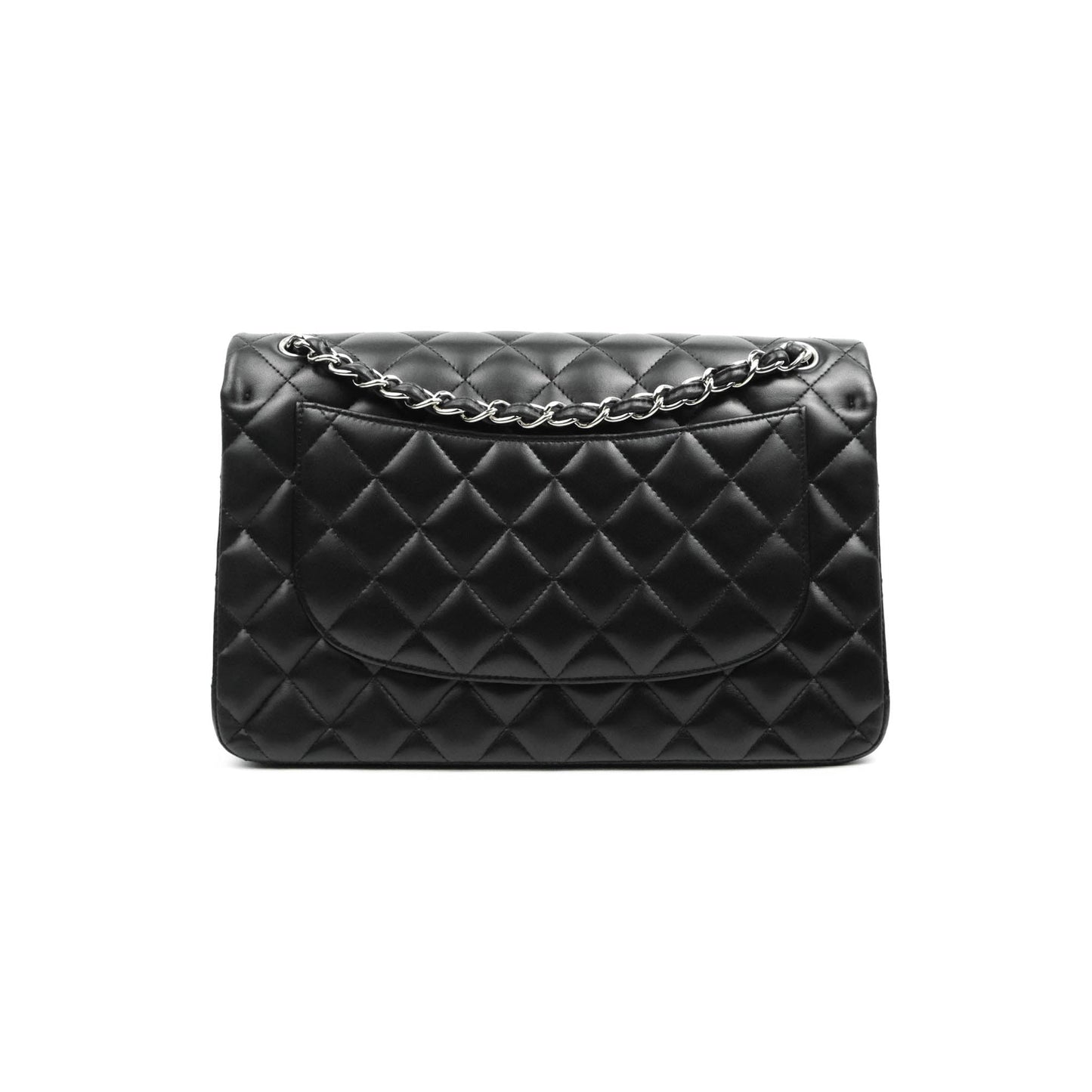 Chanel Jumbo Double Flap Black Lambskin Silver Hardware⁣⁣