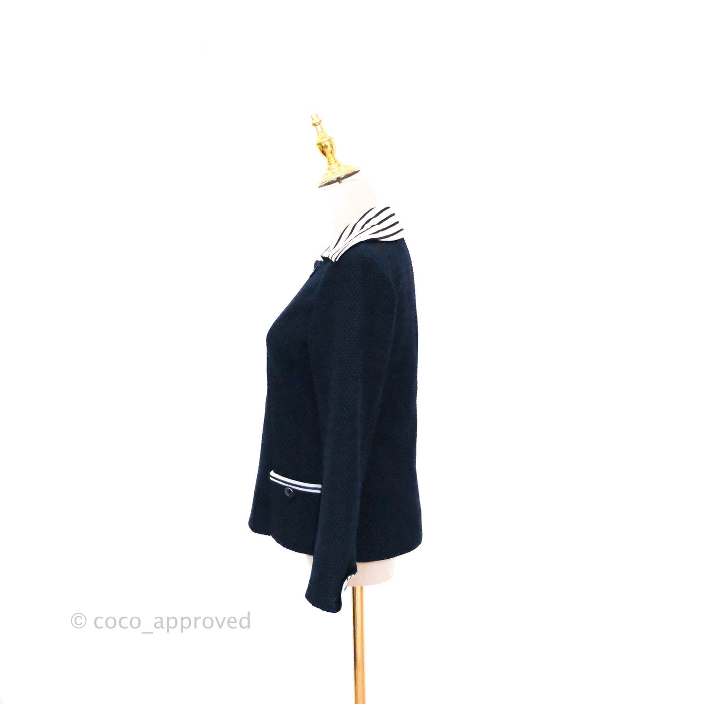 Chanel Jacket Fan Tweed Navy