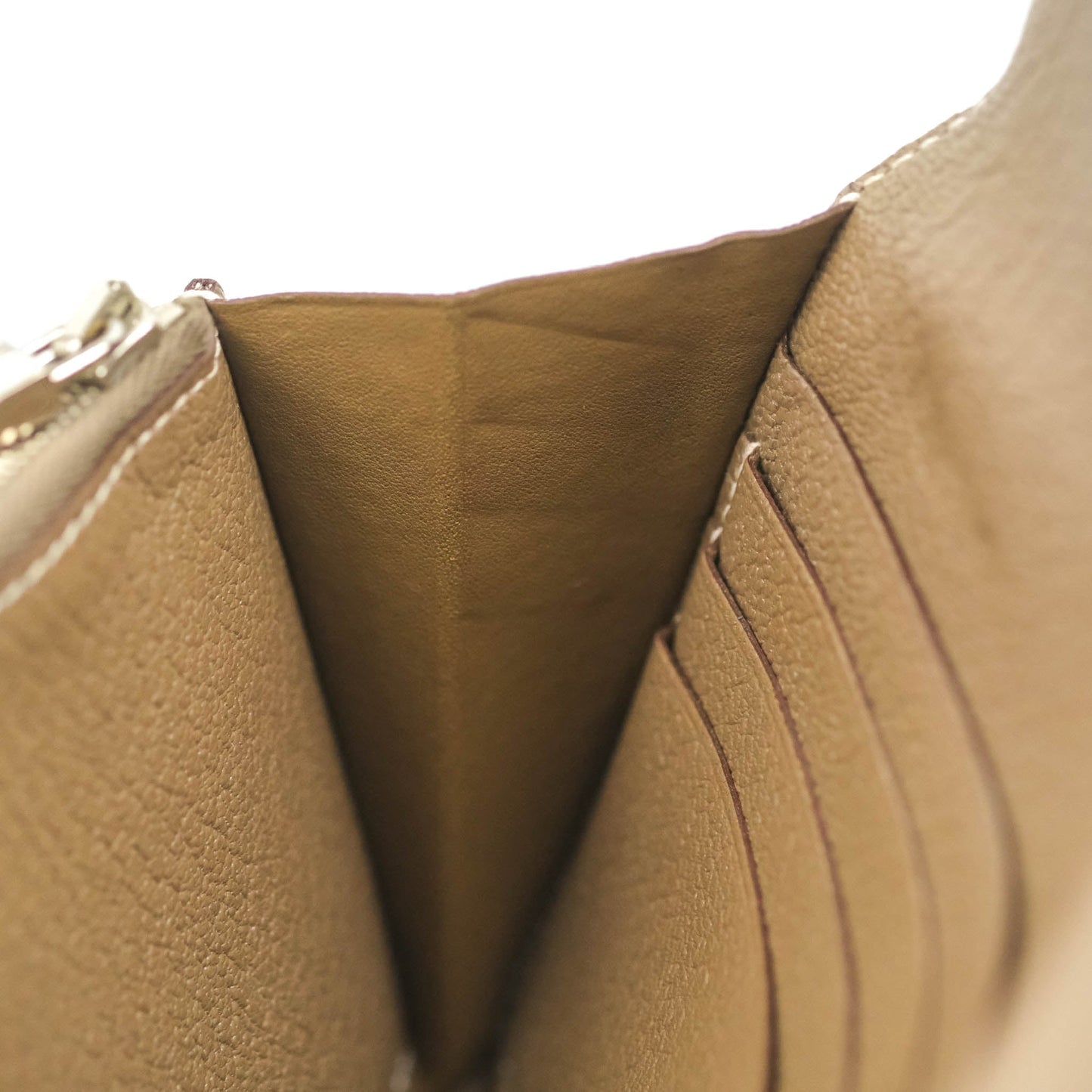 Hermès Kelly Wallet Etoupe Chevre Mysore Palladium Hardware