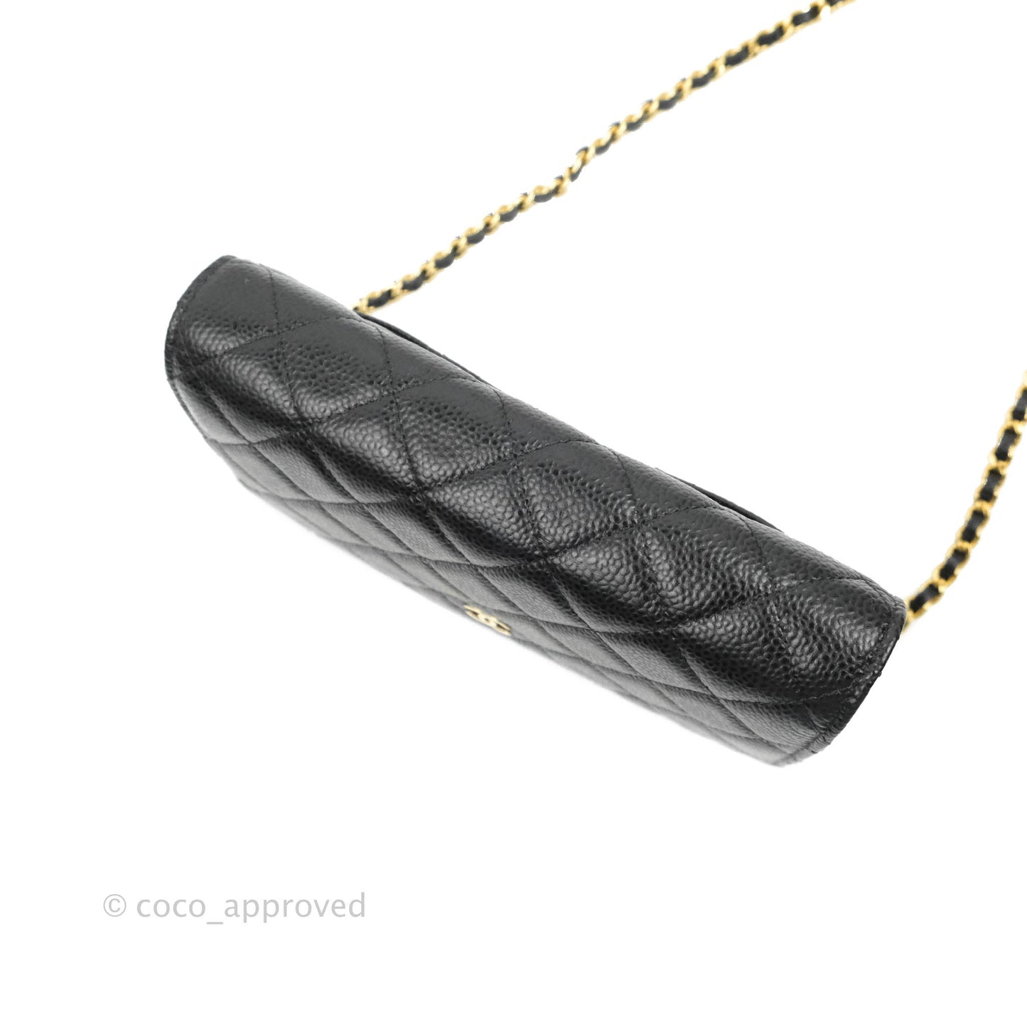 Chanel Quilted WOC Black Caviar Gold Hardware