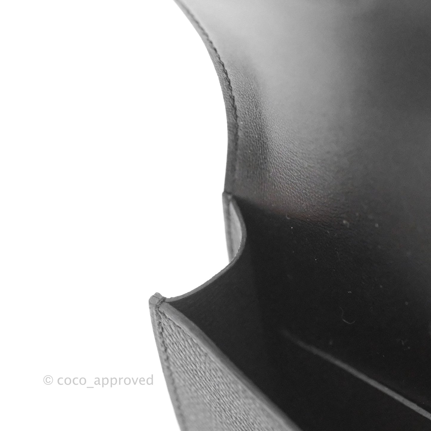 Hermès Constance Slim Wallet Black Epsom Rose Gold Hardware
