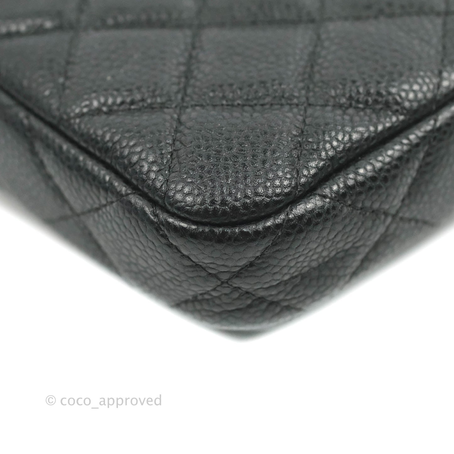 Chanel Quilted Clutch With Chain Black Caviar Gold Hardware