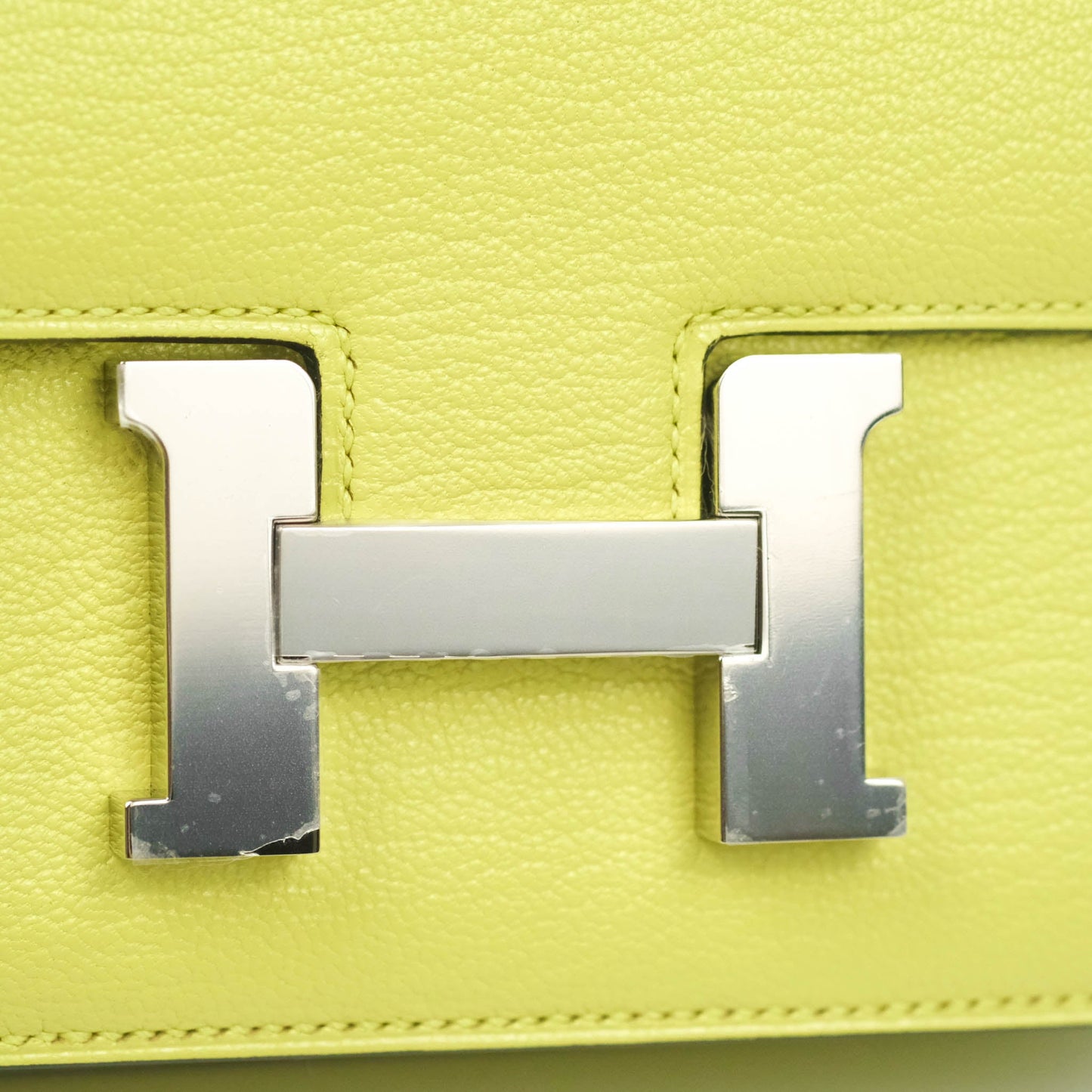 Hermès Constance Mini 18cm R9 Jaune Bourgeon Chevre Mysore Palladium Hardware