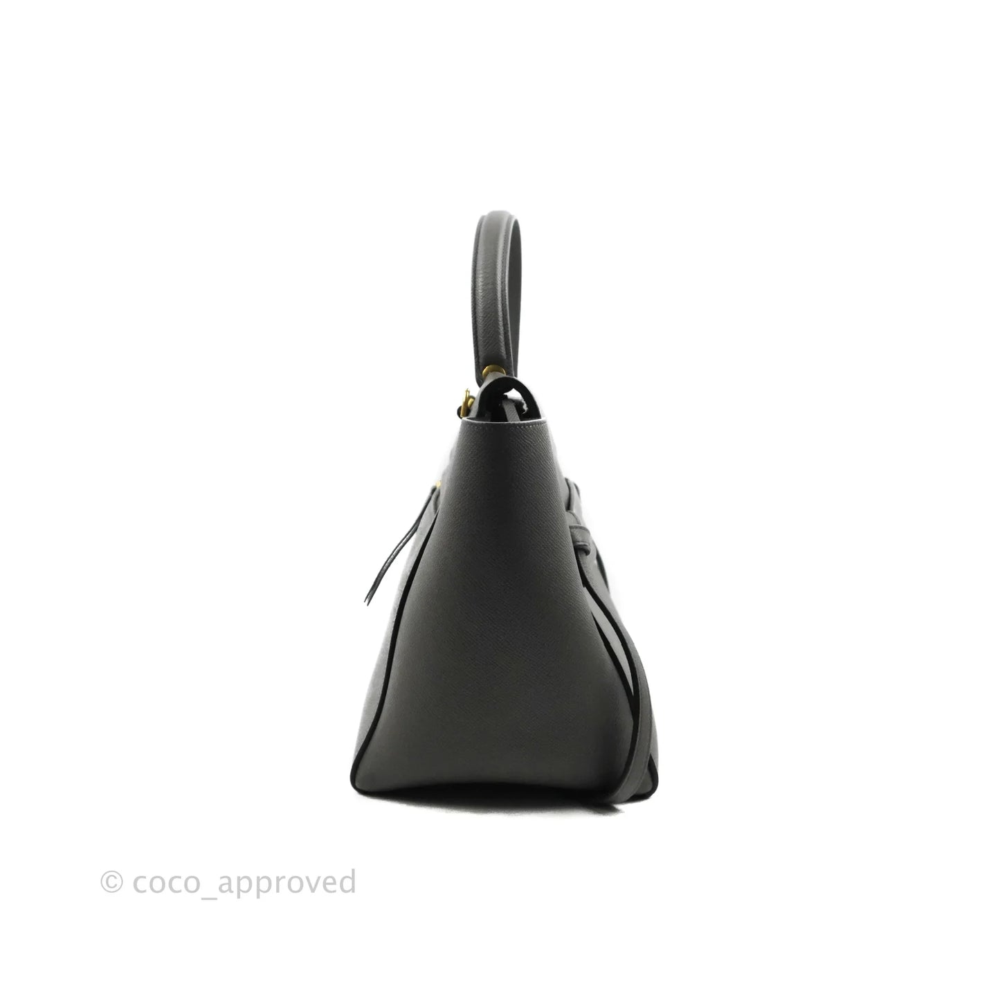 Celine Mini Belt Bag Grey Grained Calfskin Gold Hardware