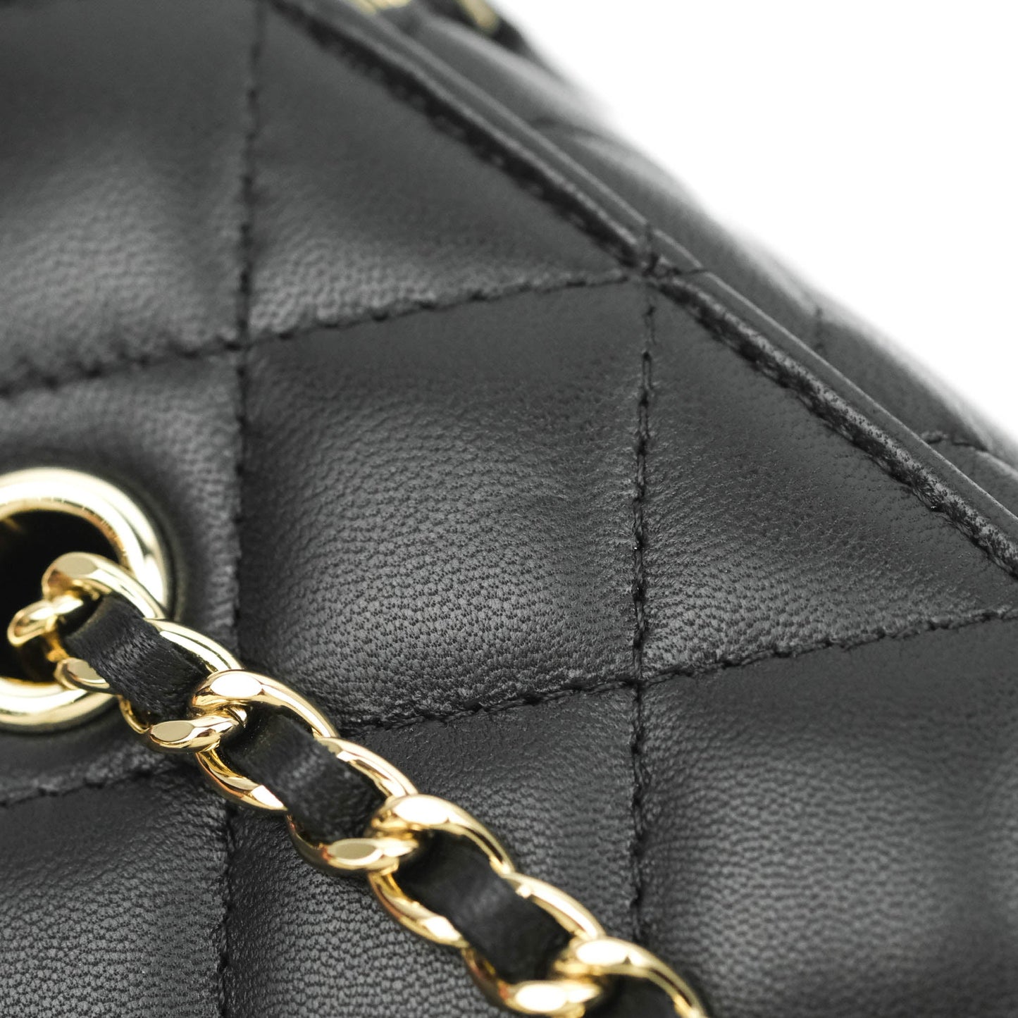 Chanel Vanity with Classic Chain Black Lambskin Gold Hardware