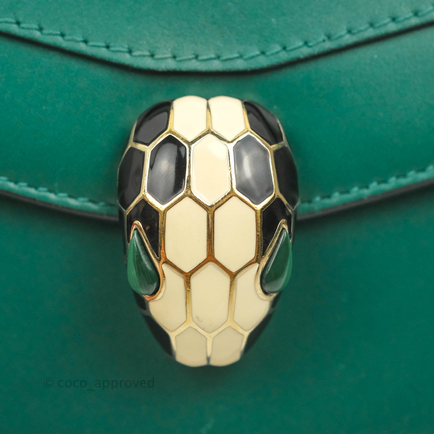 Bvlgari Serpenti Forever Small Crossbody Bag in Emerald Green Gold Hardware