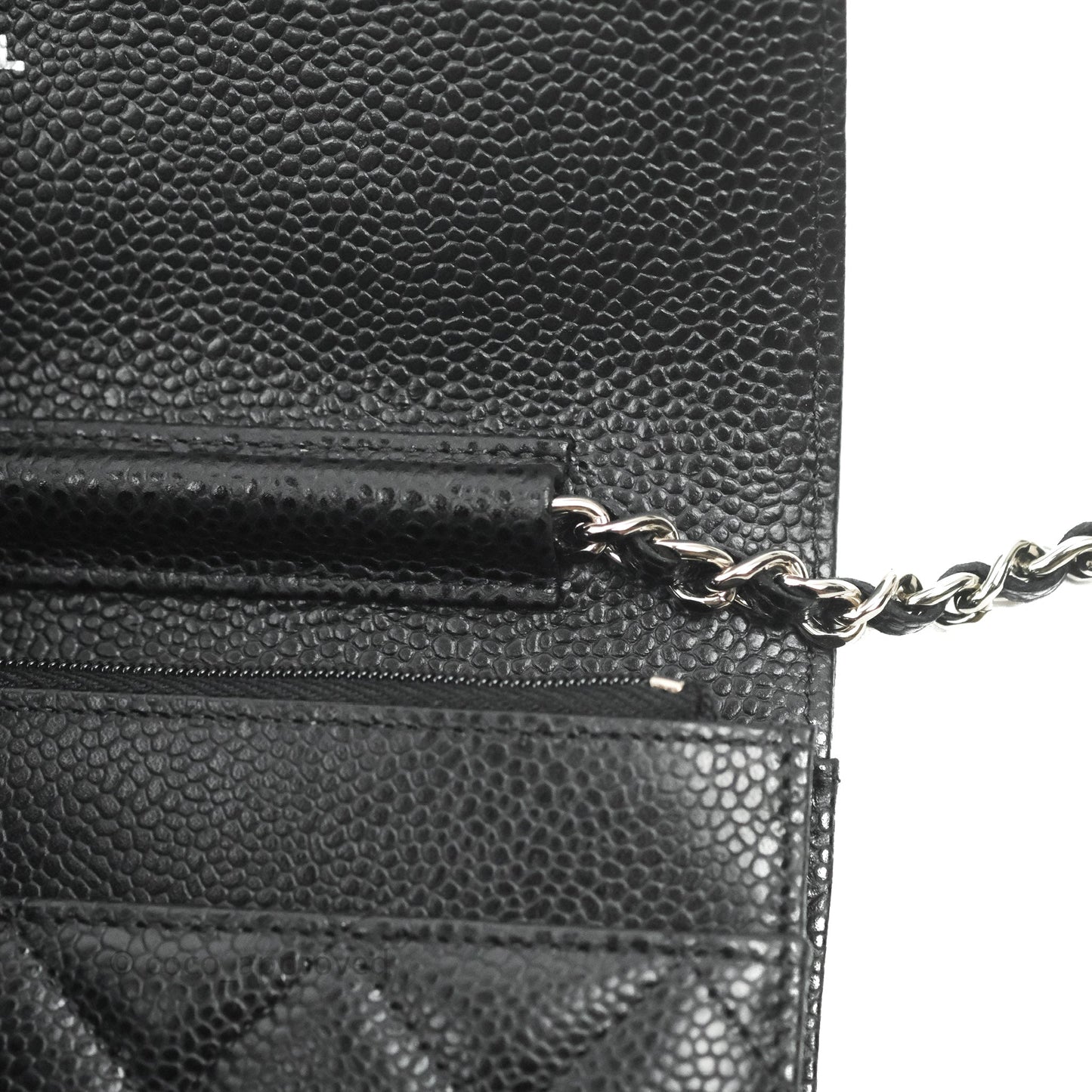 Chanel Quilted Classic WOC Black Caviar Silver Hardware