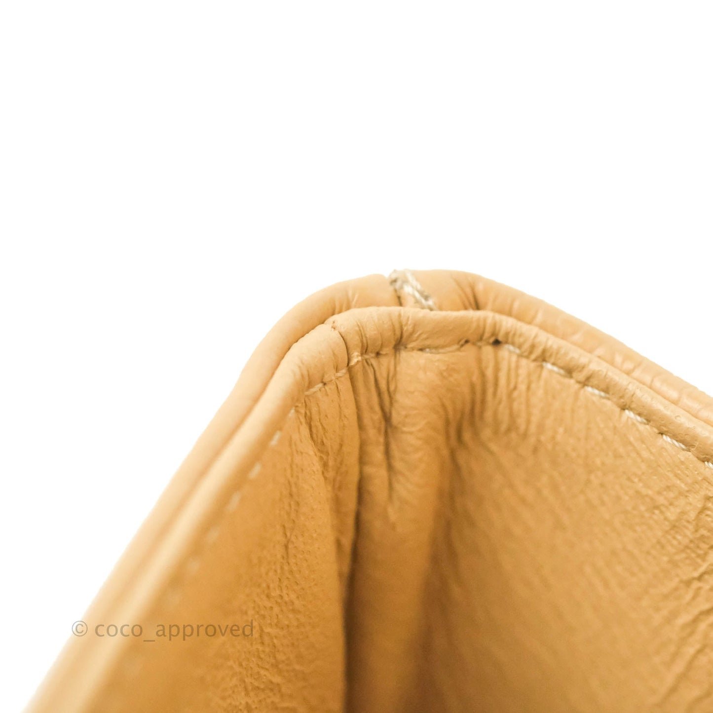 Chanel Classic M/L Medium Flap Quilted Beige Caviar Gold Hardware