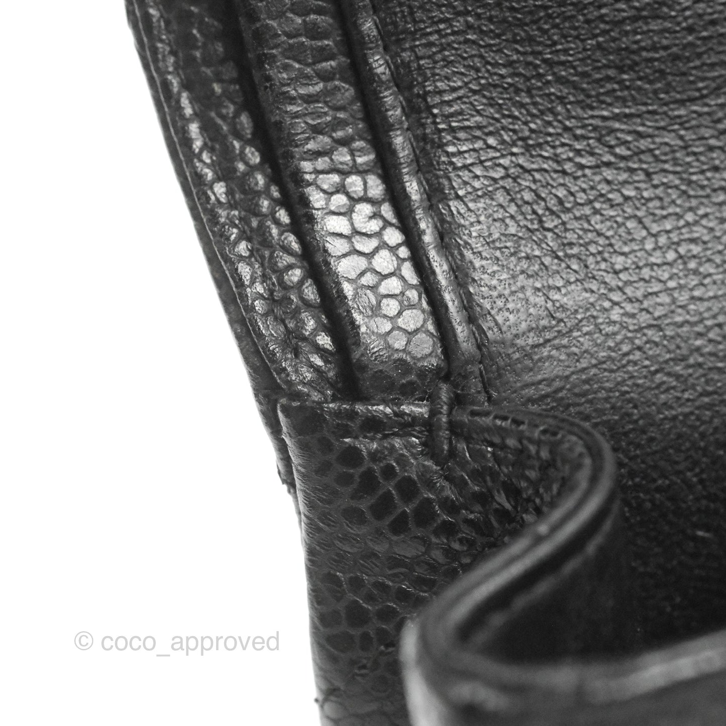 Chanel Classic M/L Medium Flap Quilted Black Caviar Silver Hardware
