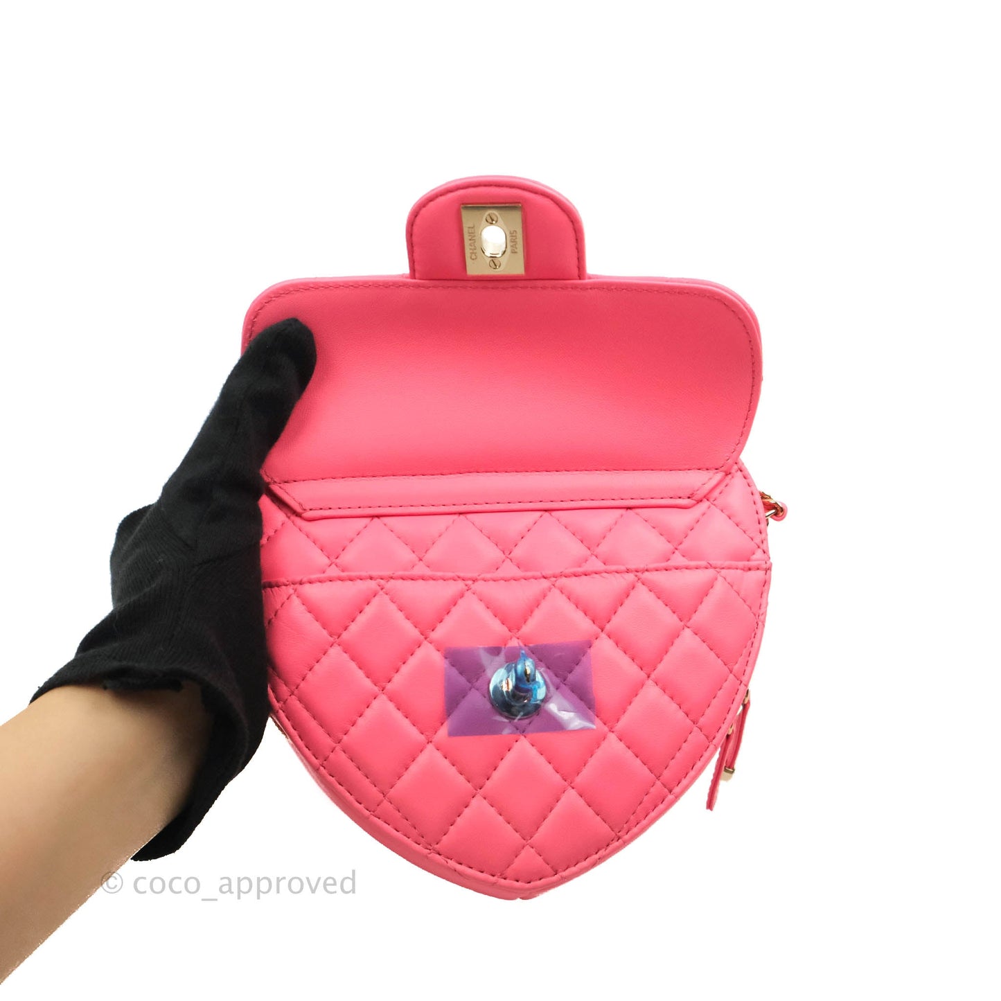 Chanel Large Heart Bag Pink Lambskin Gold Hardware 22S
