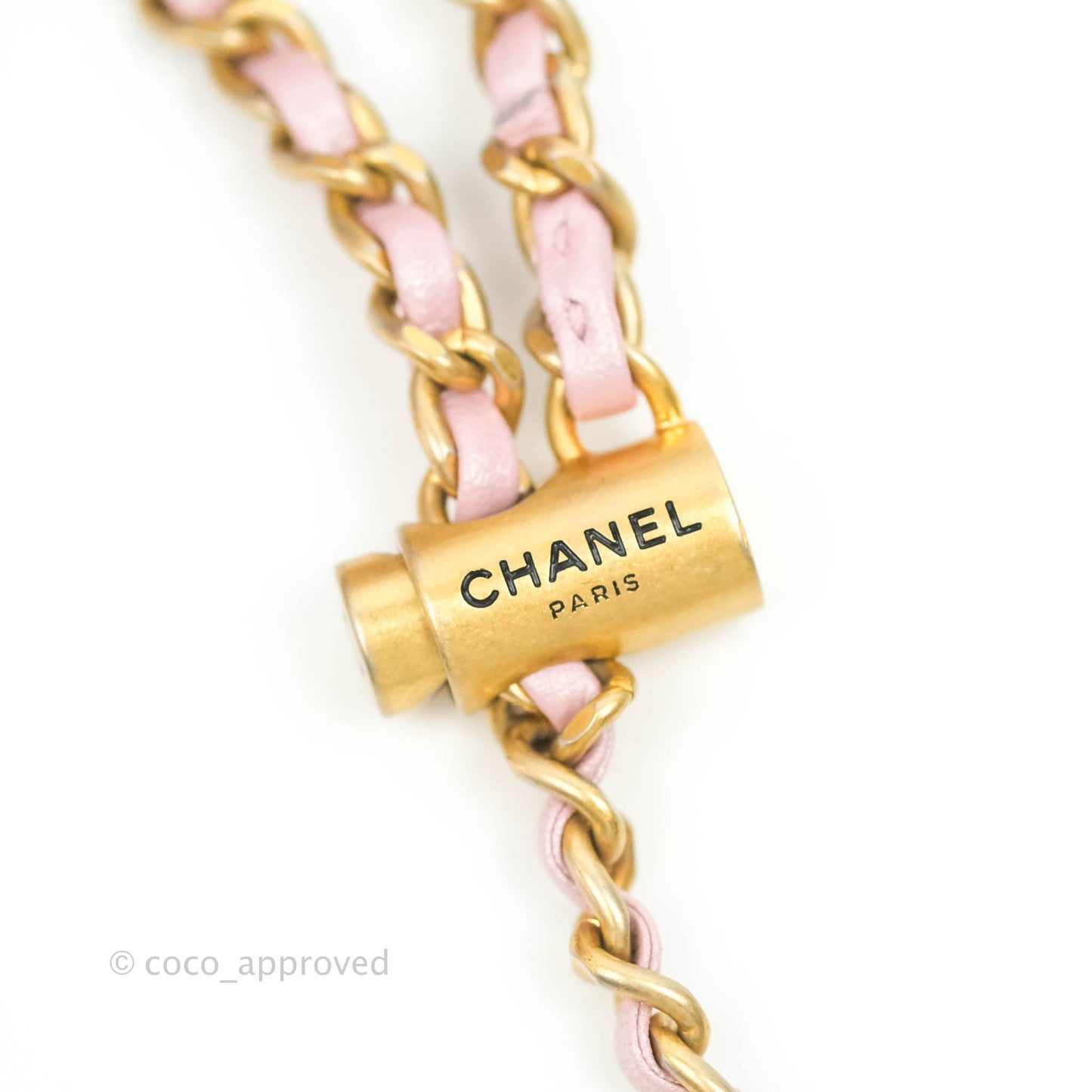 Chanel Quilted My Perfect Camera Case Iridescent Pink Caviar Aged Gold Hardware