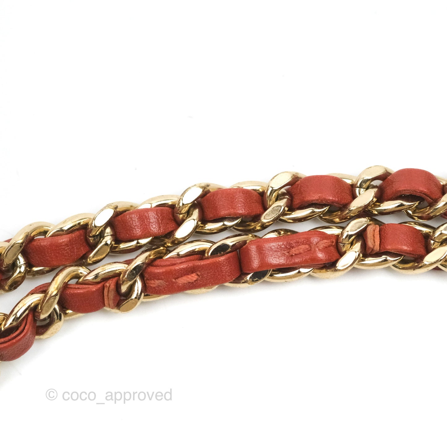 Chanel Small Statement Chevron Flap Bag Red Calfskin Gold Hardware