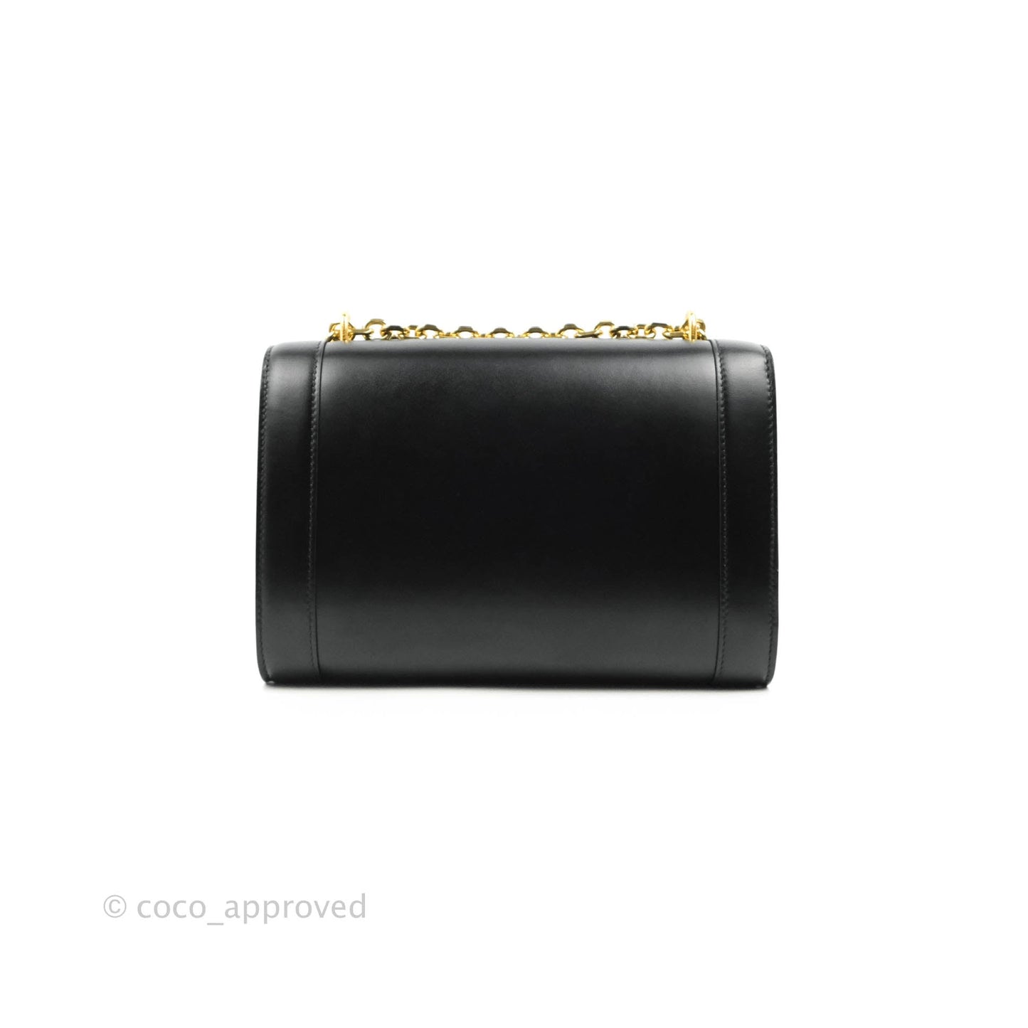 Celine Chain Bag Triomphe in Black Calfskin